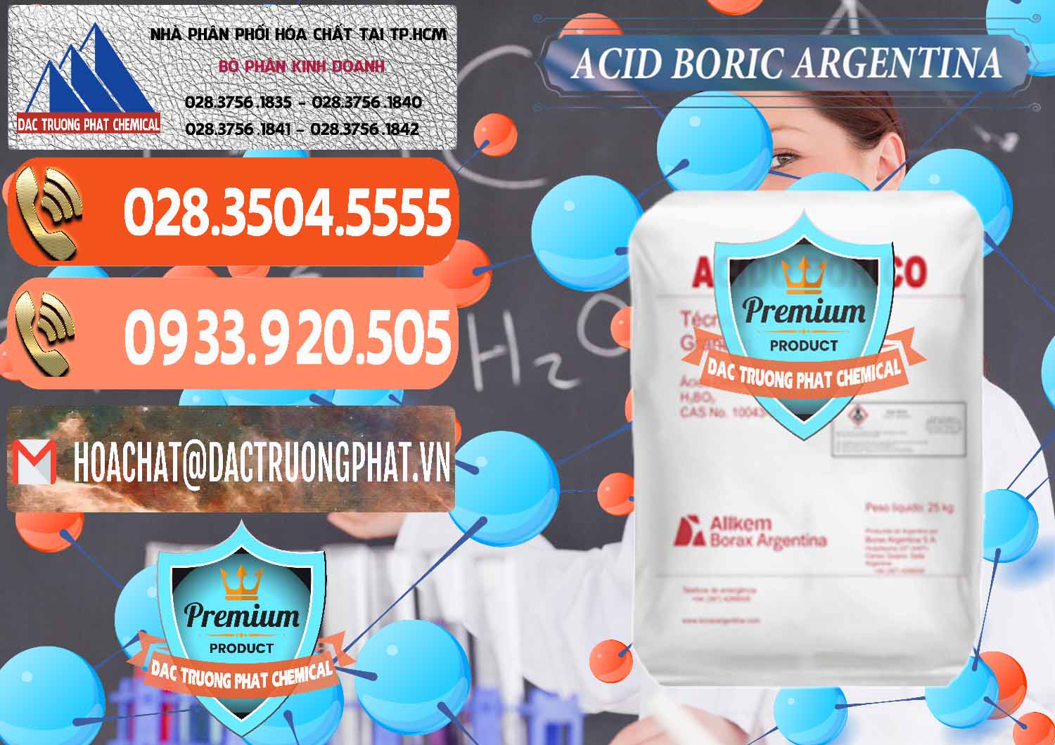 Chuyên phân phối - bán Acid Boric – Axit Boric H3BO3 99% Allkem Argentina - 0448 - Đơn vị nhập khẩu ( cung cấp ) hóa chất tại TP.HCM - hoachatmientay.com