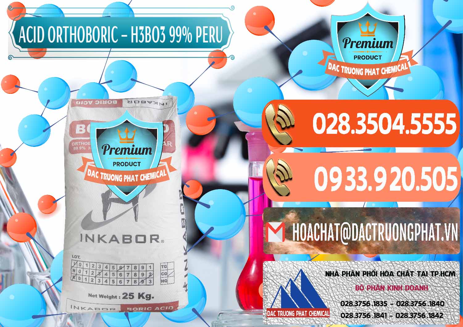 Nơi chuyên bán và phân phối Acid Boric – Axit Boric H3BO3 99% Inkabor Peru - 0280 - Chuyên kinh doanh _ phân phối hóa chất tại TP.HCM - hoachatmientay.com