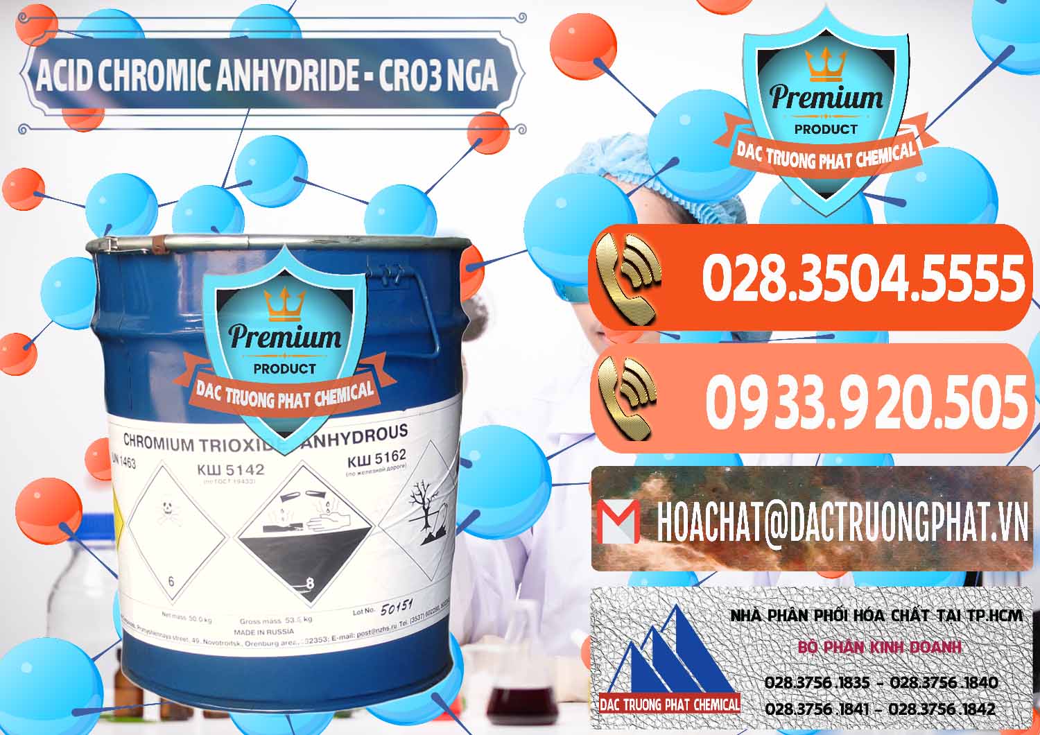 Nơi chuyên bán và cung ứng Acid Chromic Anhydride - Cromic CRO3 Nga Russia - 0006 - Cty chuyên bán & phân phối hóa chất tại TP.HCM - hoachatmientay.com