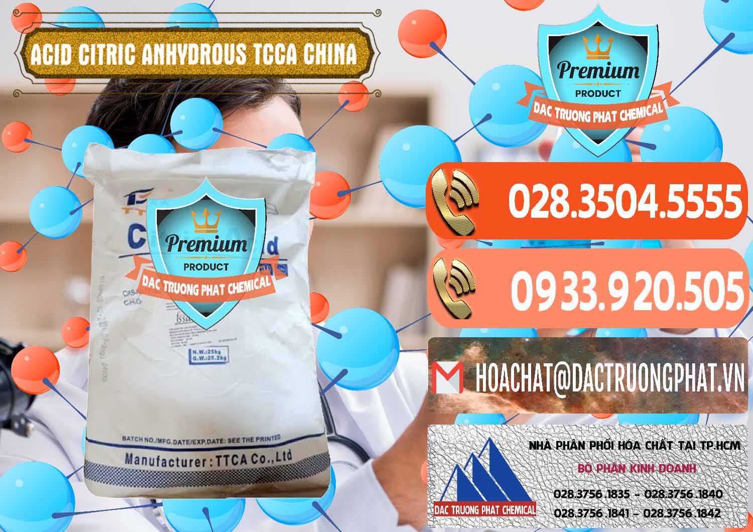 Chuyên bán và phân phối Acid Citric - Axit Citric Anhydrous TCCA Trung Quốc China - 0442 - Nhập khẩu & cung cấp hóa chất tại TP.HCM - hoachatmientay.com