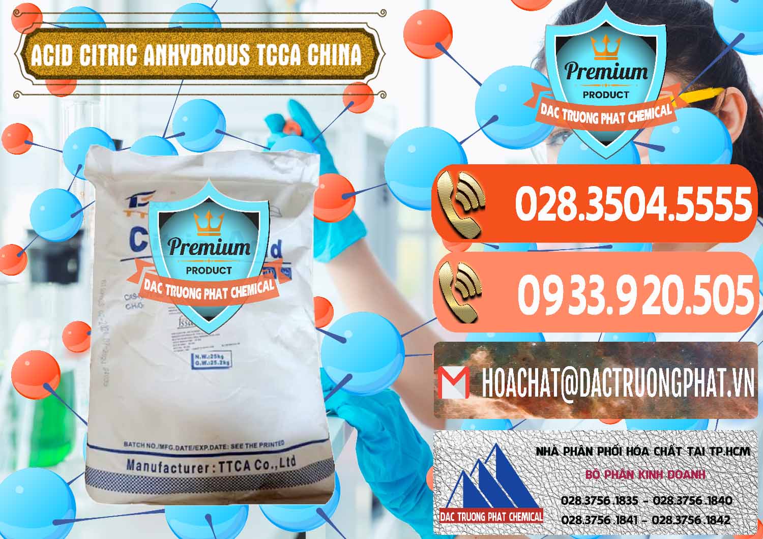 Nơi chuyên cung ứng ( bán ) Acid Citric - Axit Citric Anhydrous TCCA Trung Quốc China - 0442 - Nơi cung cấp ( nhập khẩu ) hóa chất tại TP.HCM - hoachatmientay.com
