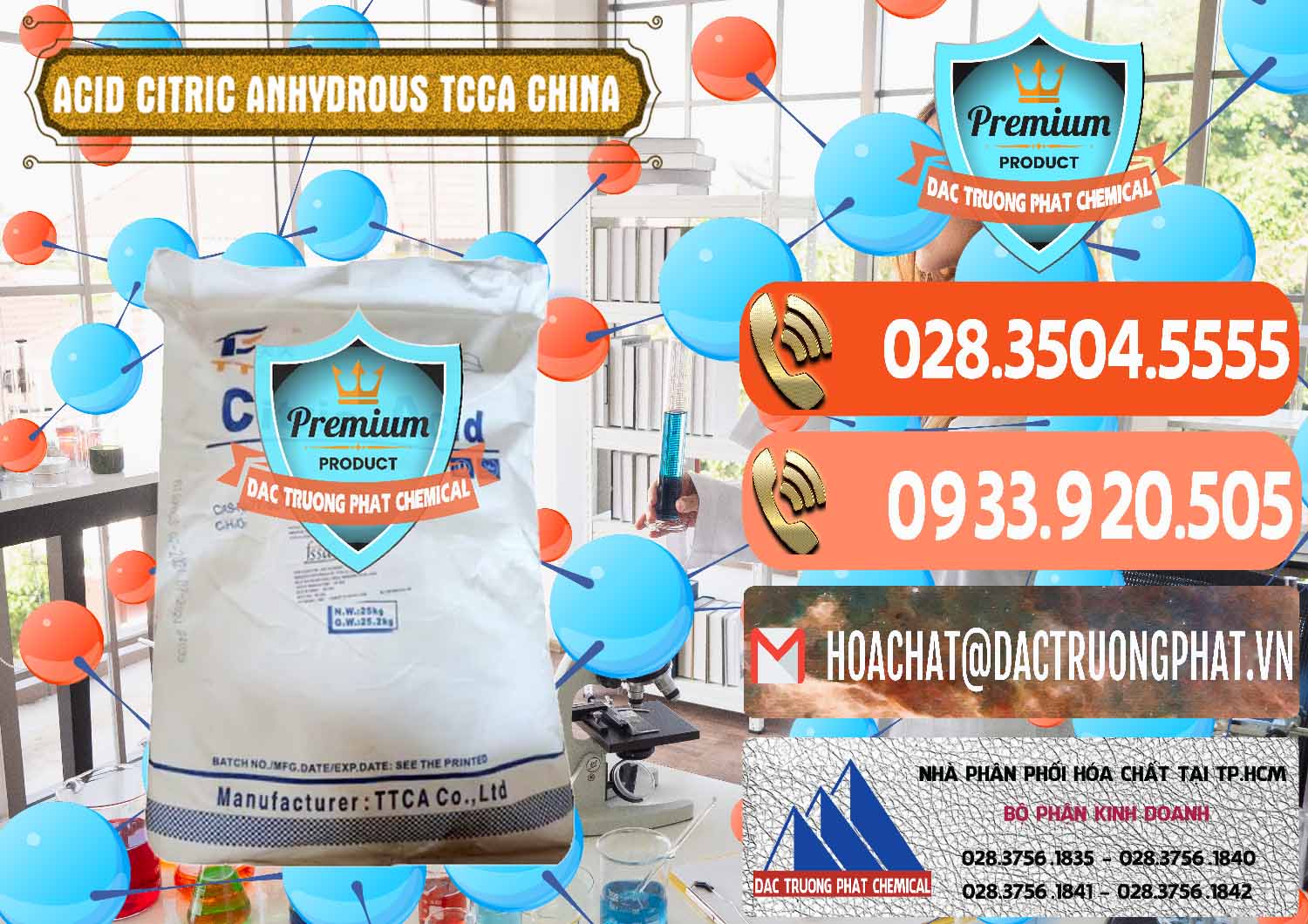 Chuyên cung cấp & bán Acid Citric - Axit Citric Anhydrous TCCA Trung Quốc China - 0442 - Nơi chuyên bán & cung cấp hóa chất tại TP.HCM - hoachatmientay.com