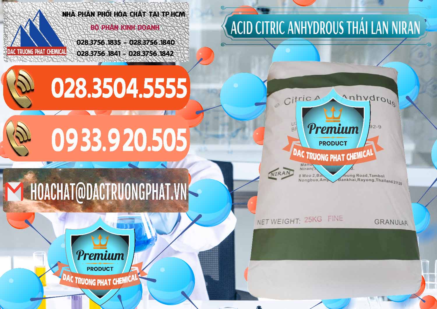 Nơi cung cấp & bán Acid Citric - Axit Citric Anhydrous - Thái Lan Niran - 0231 - Công ty kinh doanh & cung cấp hóa chất tại TP.HCM - hoachatmientay.com