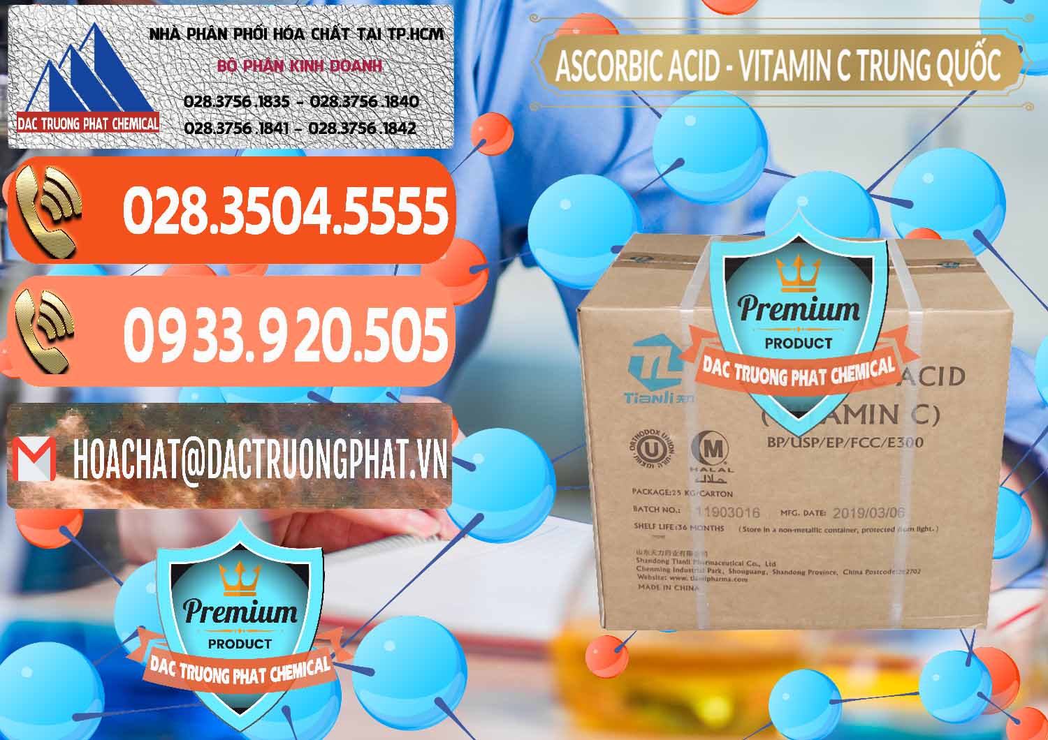 Nhập khẩu & bán Axit Ascorbic - Vitamin C Trung Quốc China - 0309 - Cty chuyên kinh doanh và phân phối hóa chất tại TP.HCM - hoachatmientay.com