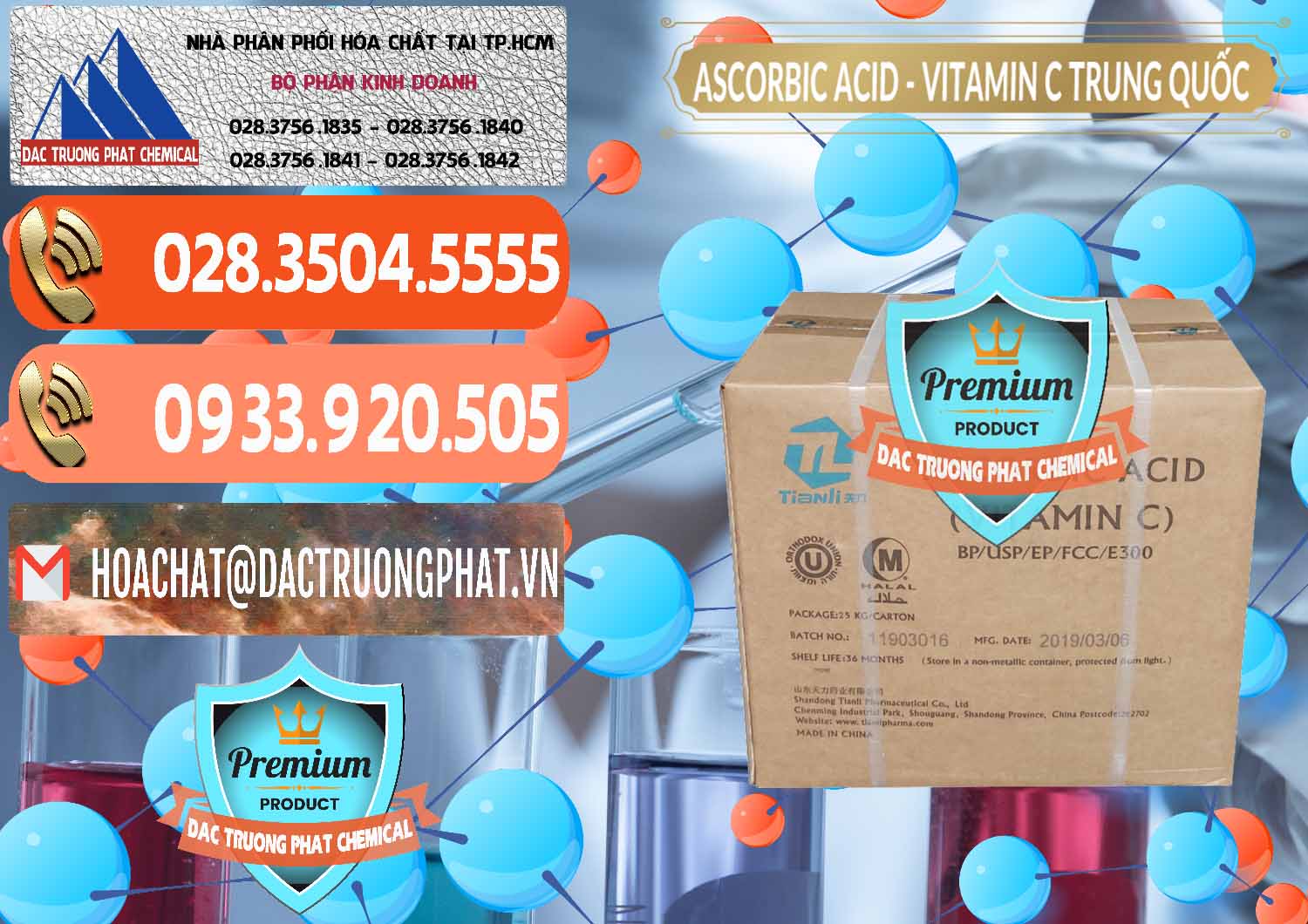 Công ty chuyên cung cấp và bán Axit Ascorbic - Vitamin C Trung Quốc China - 0309 - Cty cung cấp - bán hóa chất tại TP.HCM - hoachatmientay.com