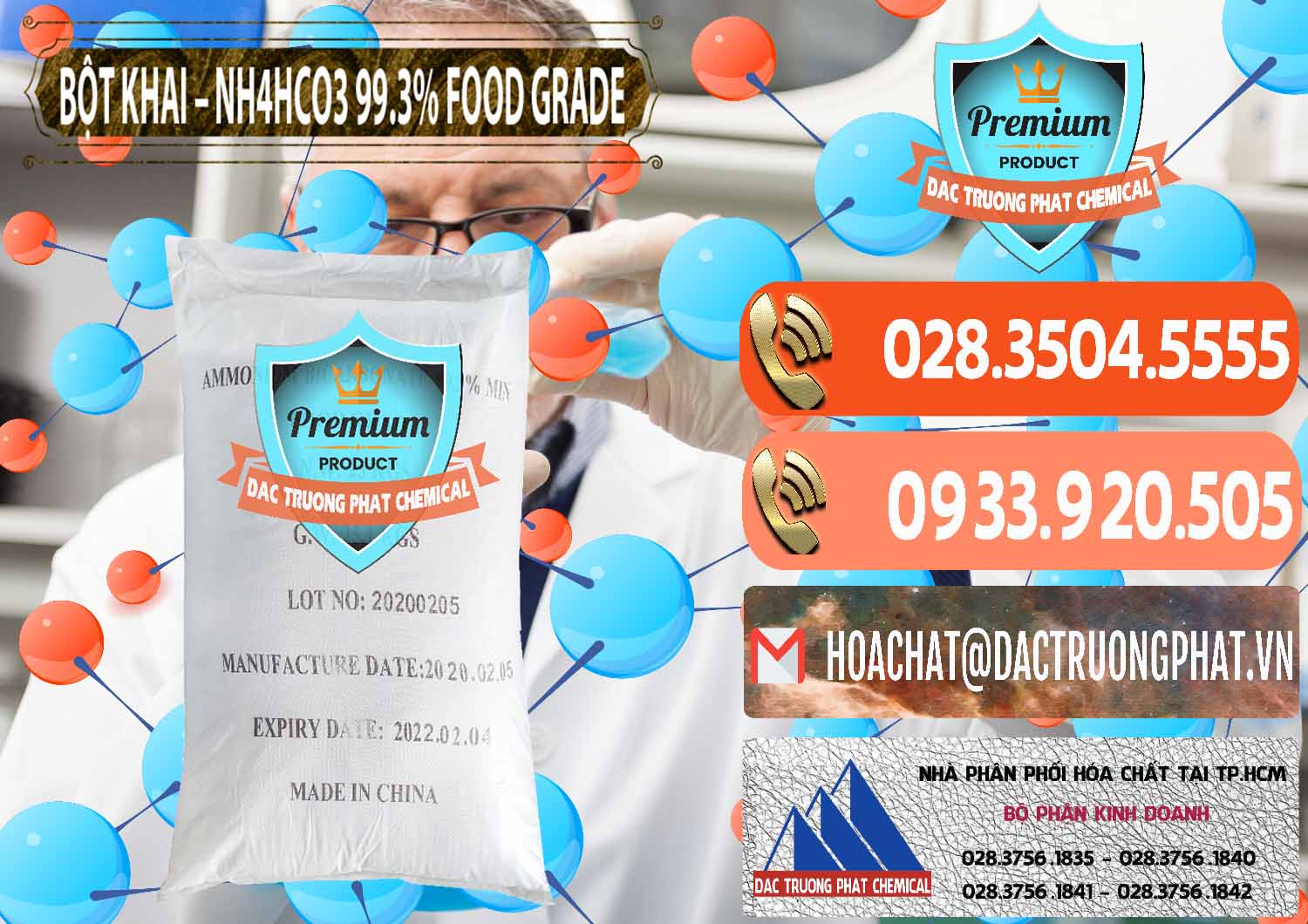 Công ty bán - phân phối Ammonium Bicarbonate – Bột Khai NH4HCO3 Food Grade Trung Quốc China - 0019 - Đơn vị cung cấp - phân phối hóa chất tại TP.HCM - hoachatmientay.com