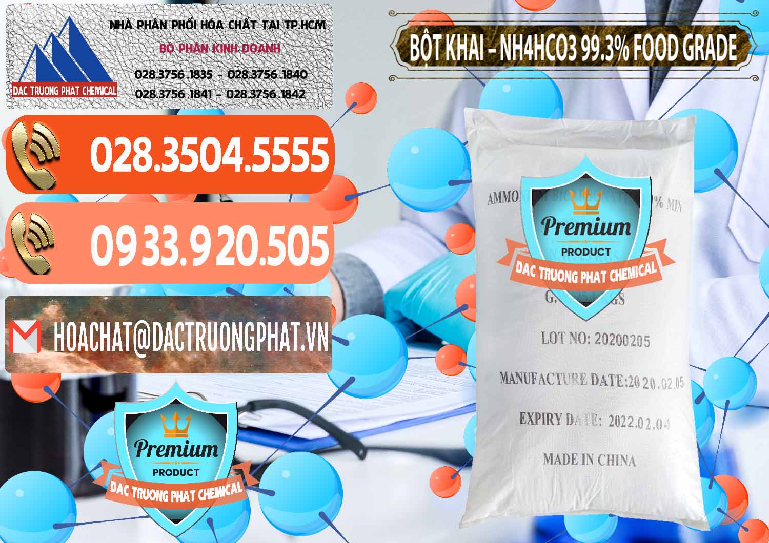 Nhà phân phối - bán Ammonium Bicarbonate – Bột Khai NH4HCO3 Food Grade Trung Quốc China - 0019 - Đơn vị chuyên kinh doanh - cung cấp hóa chất tại TP.HCM - hoachatmientay.com