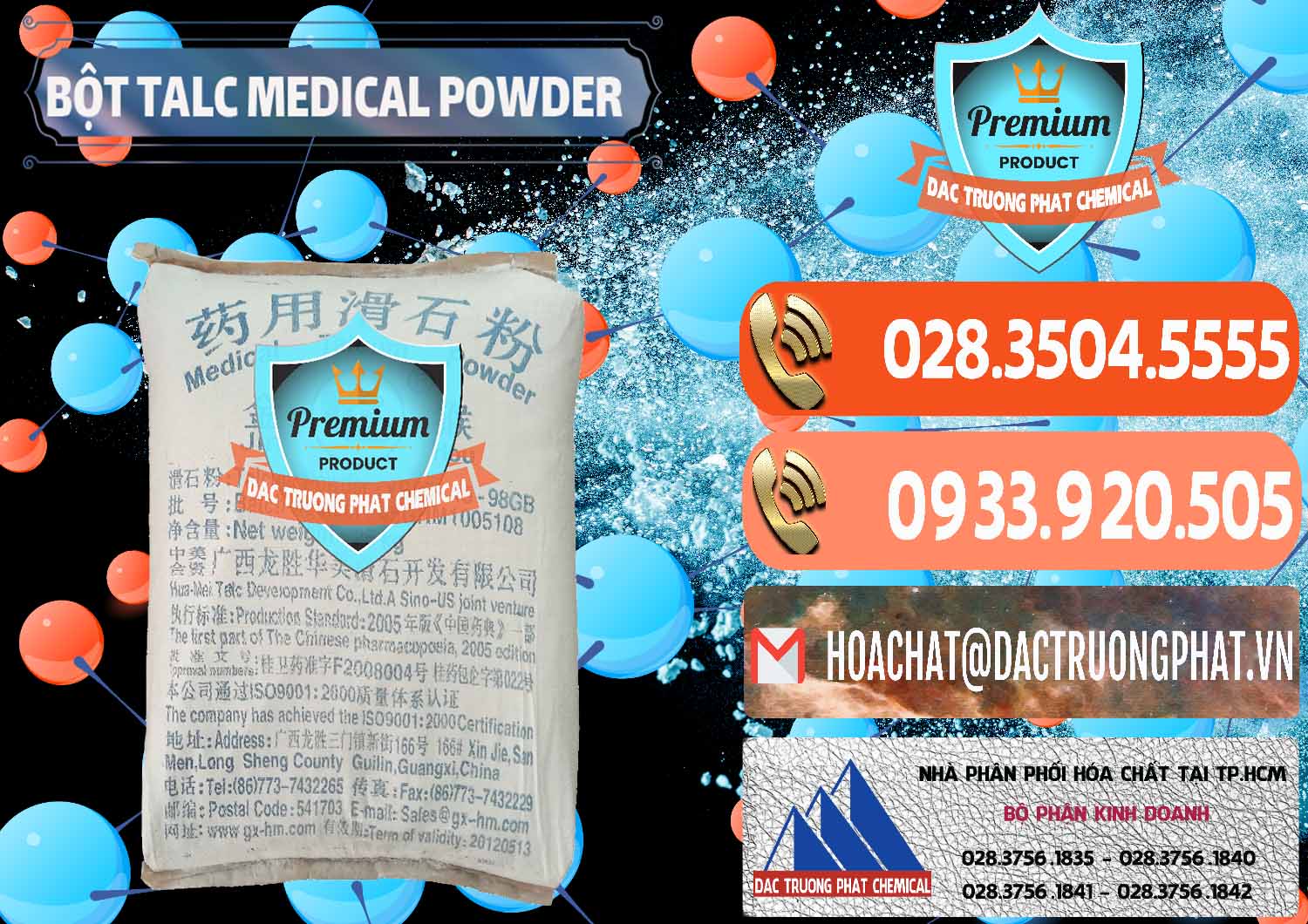 Bán & phân phối Bột Talc Medical Powder Trung Quốc China - 0036 - Nhà nhập khẩu - cung cấp hóa chất tại TP.HCM - hoachatmientay.com