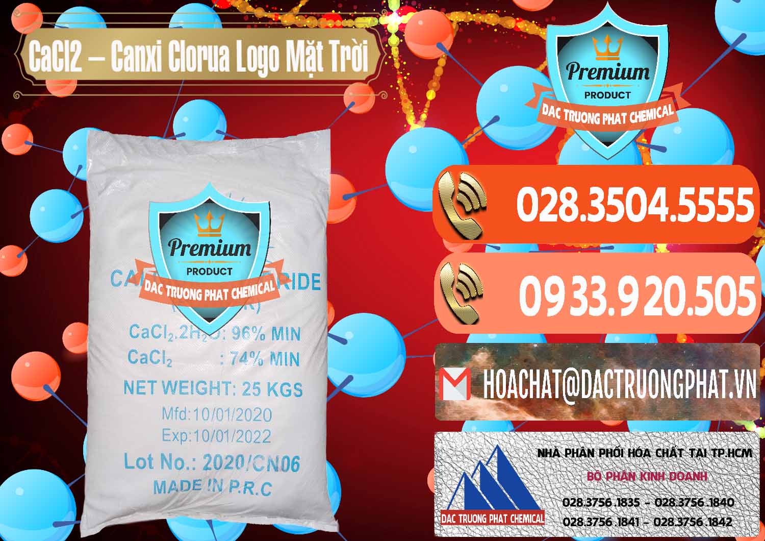 Nơi chuyên bán ( cung cấp ) CaCl2 – Canxi Clorua 96% Logo Mặt Trời Trung Quốc China - 0041 - Đơn vị nhập khẩu ( cung cấp ) hóa chất tại TP.HCM - hoachatmientay.com