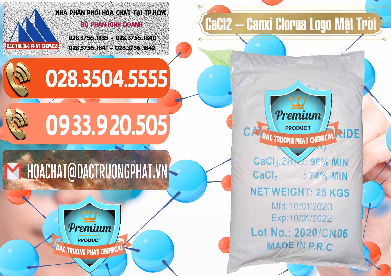 Cty cung cấp & bán CaCl2 – Canxi Clorua 96% Logo Mặt Trời Trung Quốc China - 0041 - Nơi chuyên cung cấp và bán hóa chất tại TP.HCM - hoachatmientay.com