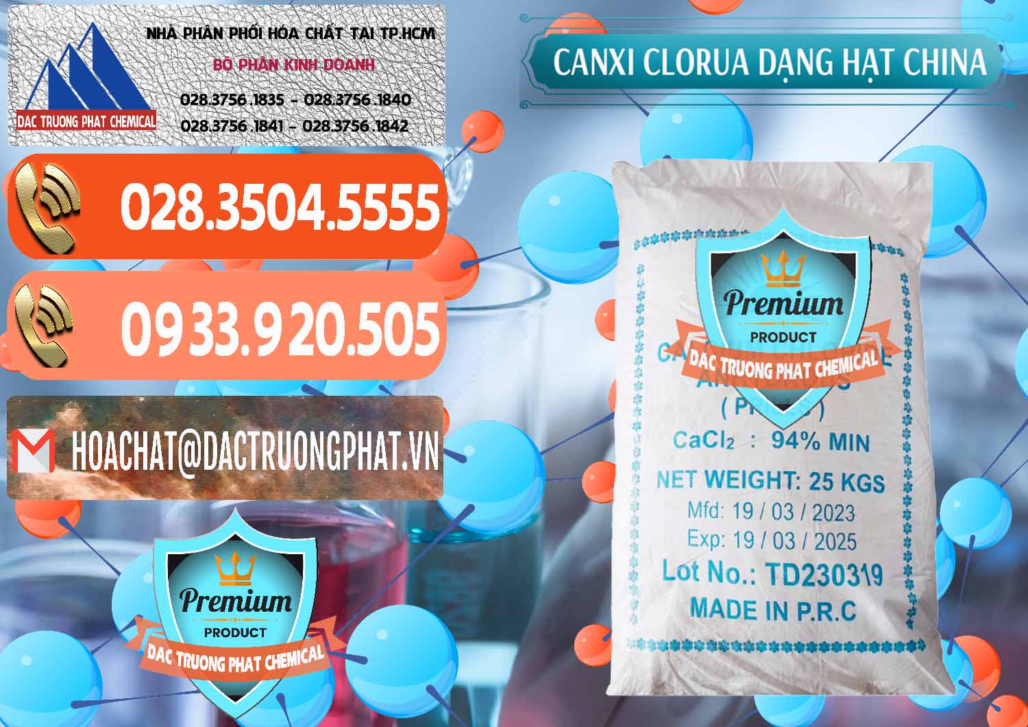 Chuyên bán và cung ứng CaCl2 – Canxi Clorua 94% Dạng Hạt Trung Quốc China - 0373 - Đơn vị phân phối và cung cấp hóa chất tại TP.HCM - hoachatmientay.com