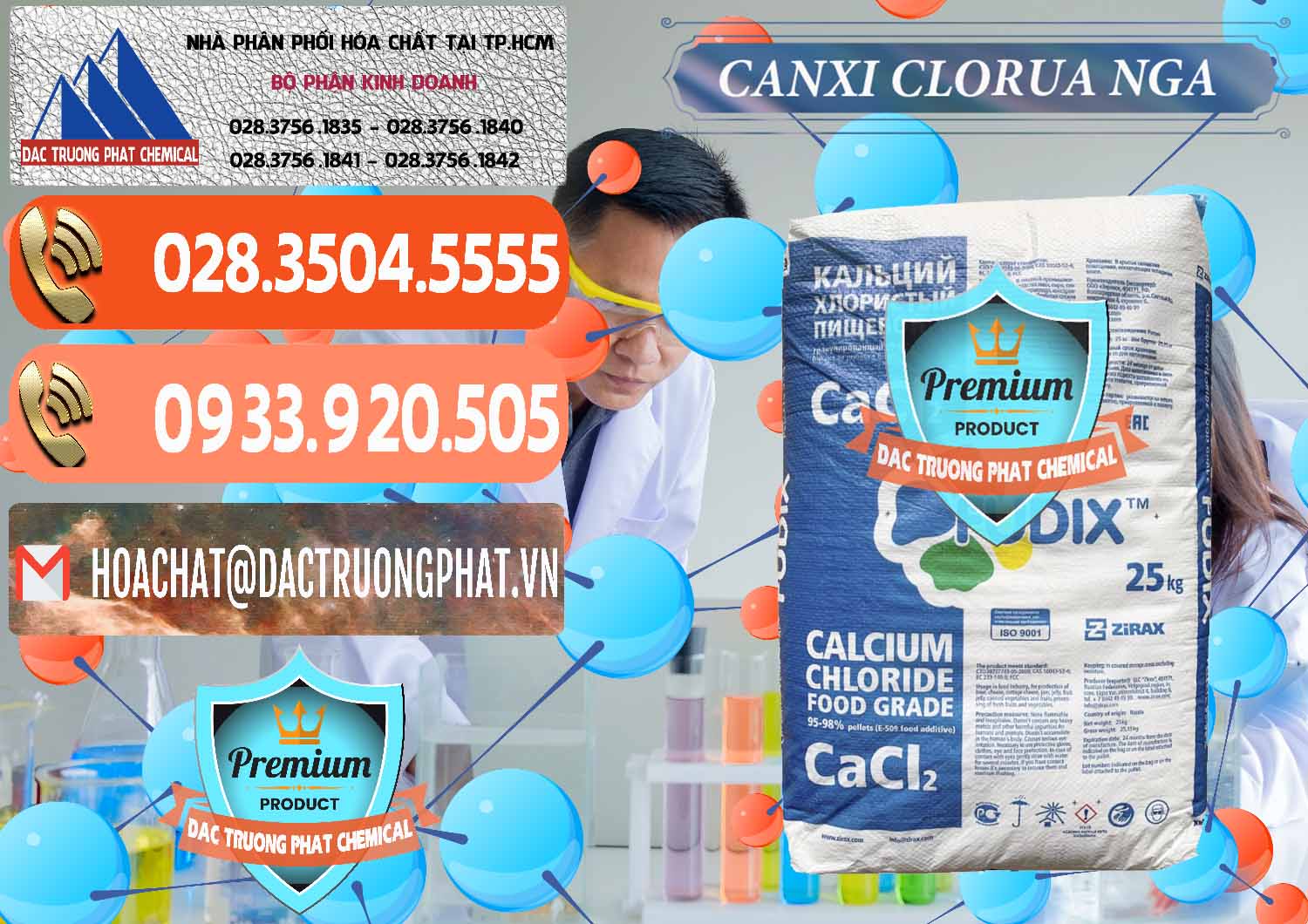 Công ty chuyên cung cấp _ bán CaCl2 – Canxi Clorua Nga Russia - 0430 - Nơi phân phối ( kinh doanh ) hóa chất tại TP.HCM - hoachatmientay.com