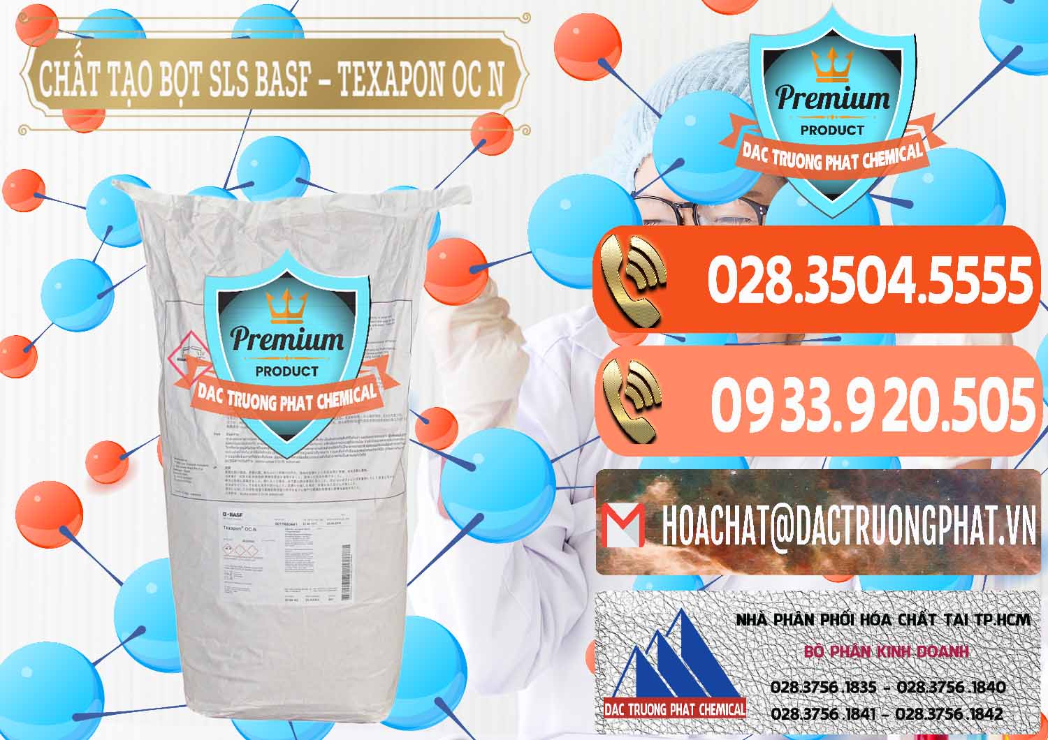 Nơi cung cấp ( bán ) Chất Tạo Bọt SLS - Sodium Lauryl Sulfate BASF Texapon OC N - 0049 - Đơn vị chuyên phân phối ( cung ứng ) hóa chất tại TP.HCM - hoachatmientay.com