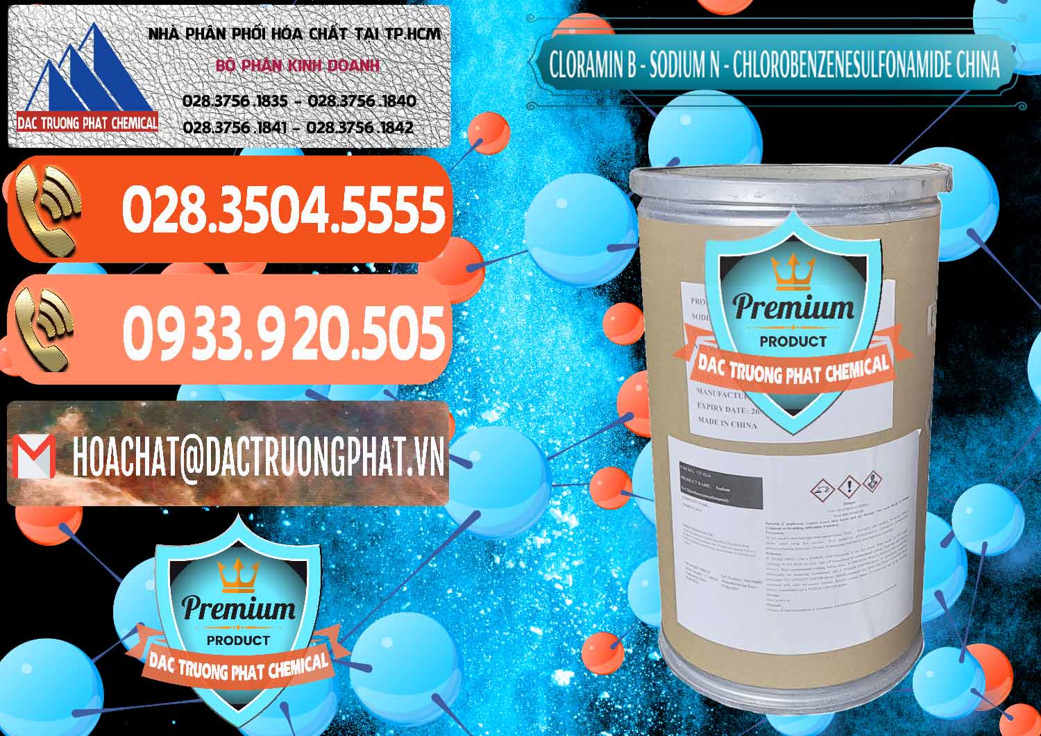 Cty chuyên phân phối & bán Cloramin B Khử Trùng, Diệt Khuẩn Trung Quốc China - 0298 - Nơi chuyên cung cấp ( bán ) hóa chất tại TP.HCM - hoachatmientay.com