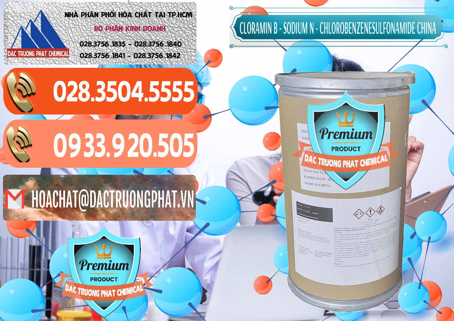 Nơi chuyên cung cấp ( bán ) Cloramin B Khử Trùng, Diệt Khuẩn Trung Quốc China - 0298 - Đơn vị nhập khẩu - cung cấp hóa chất tại TP.HCM - hoachatmientay.com