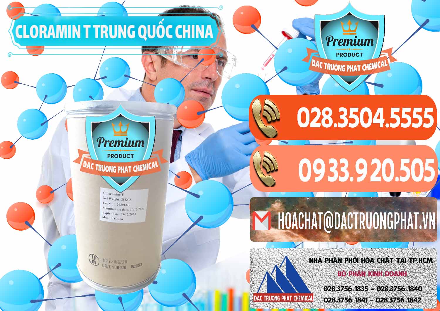 Đơn vị chuyên nhập khẩu - bán Cloramin T Khử Trùng, Diệt Khuẩn Trung Quốc China - 0301 - Bán và cung cấp hóa chất tại TP.HCM - hoachatmientay.com