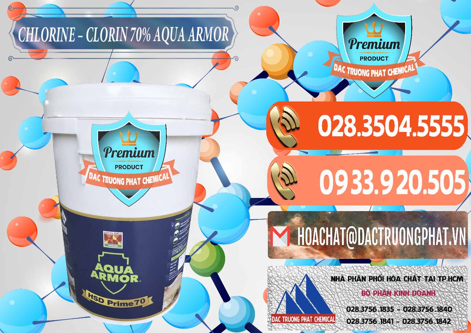 Nơi phân phối _ bán Chlorine – Clorin 70% Aqua Armor Aditya Birla Grasim Ấn Độ India - 0241 - Kinh doanh & cung cấp hóa chất tại TP.HCM - hoachatmientay.com