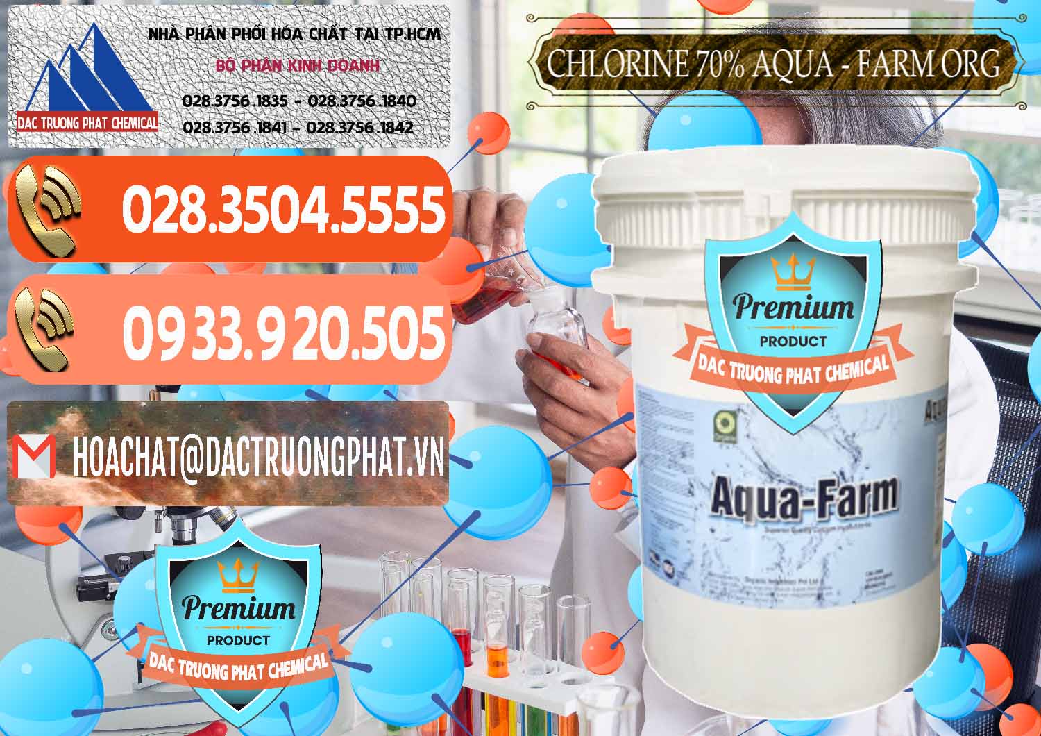 Công ty chuyên phân phối - bán Chlorine – Clorin 70% Aqua - Farm ORG Organic Ấn Độ India - 0246 - Bán ( phân phối ) hóa chất tại TP.HCM - hoachatmientay.com