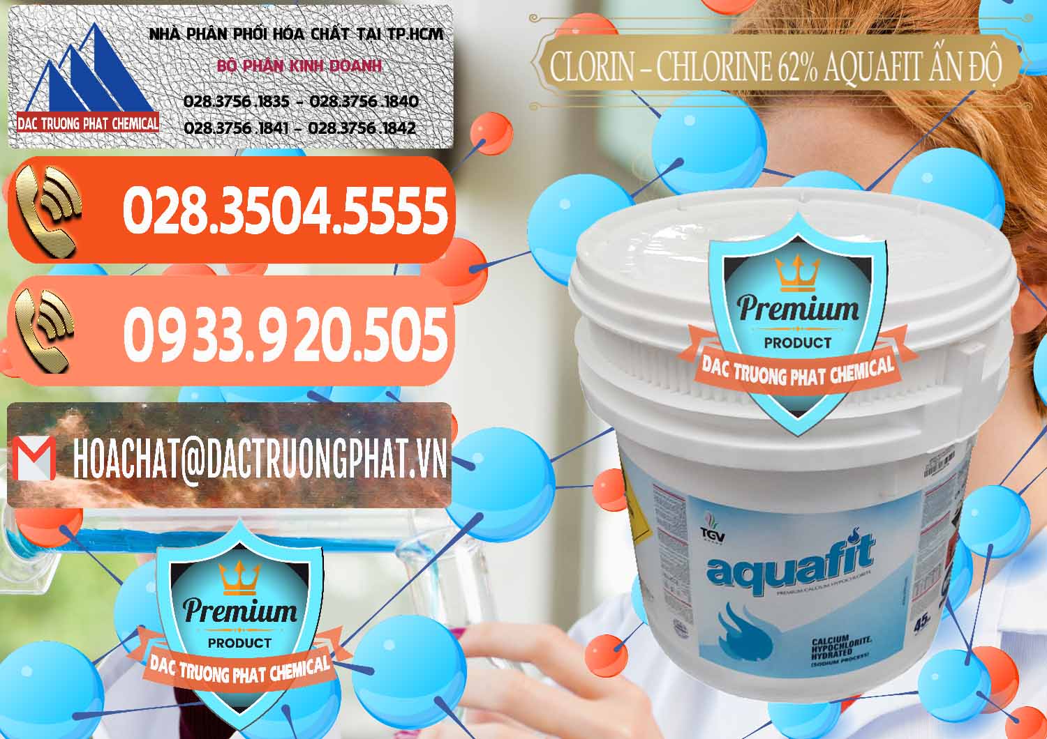 Bán và phân phối Clorin - Chlorine 62% Aquafit Thùng Lùn Ấn Độ India - 0057 - Nơi chuyên kinh doanh _ cung cấp hóa chất tại TP.HCM - hoachatmientay.com