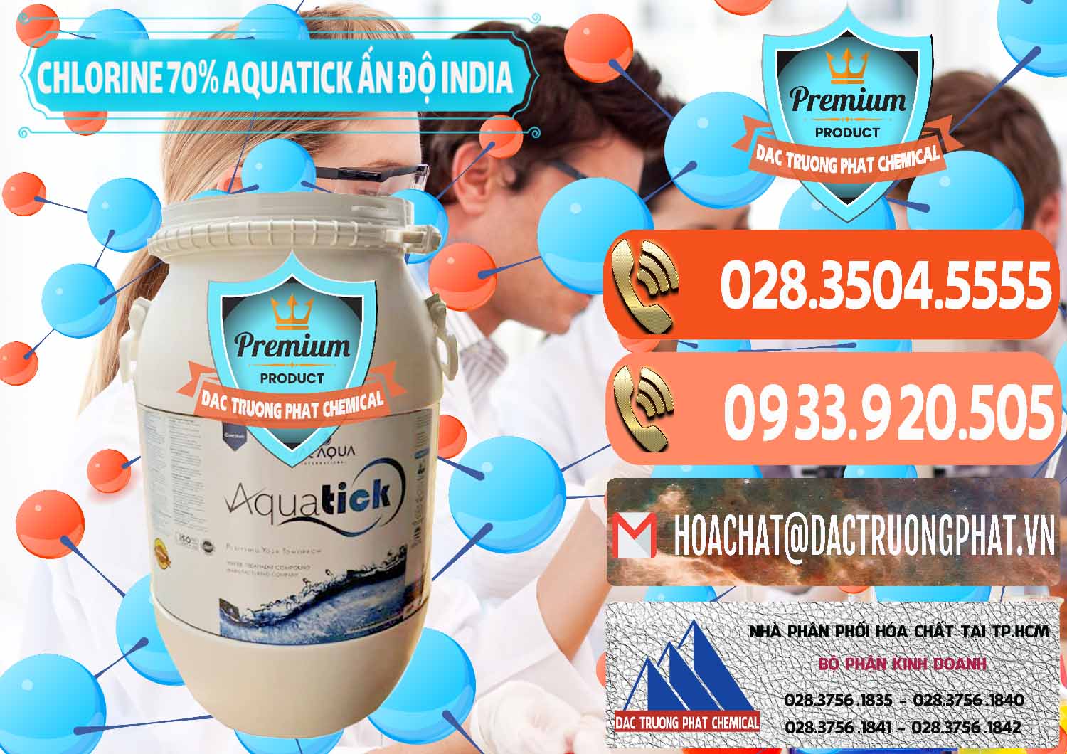 Nhà cung cấp - bán Chlorine – Clorin 70% Aquatick Jal Aqua Ấn Độ India - 0215 - Phân phối và cung cấp hóa chất tại TP.HCM - hoachatmientay.com