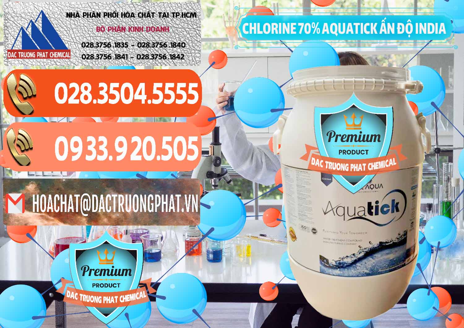 Nơi chuyên cung cấp & bán Chlorine – Clorin 70% Aquatick Jal Aqua Ấn Độ India - 0215 - Cty cung cấp và phân phối hóa chất tại TP.HCM - hoachatmientay.com