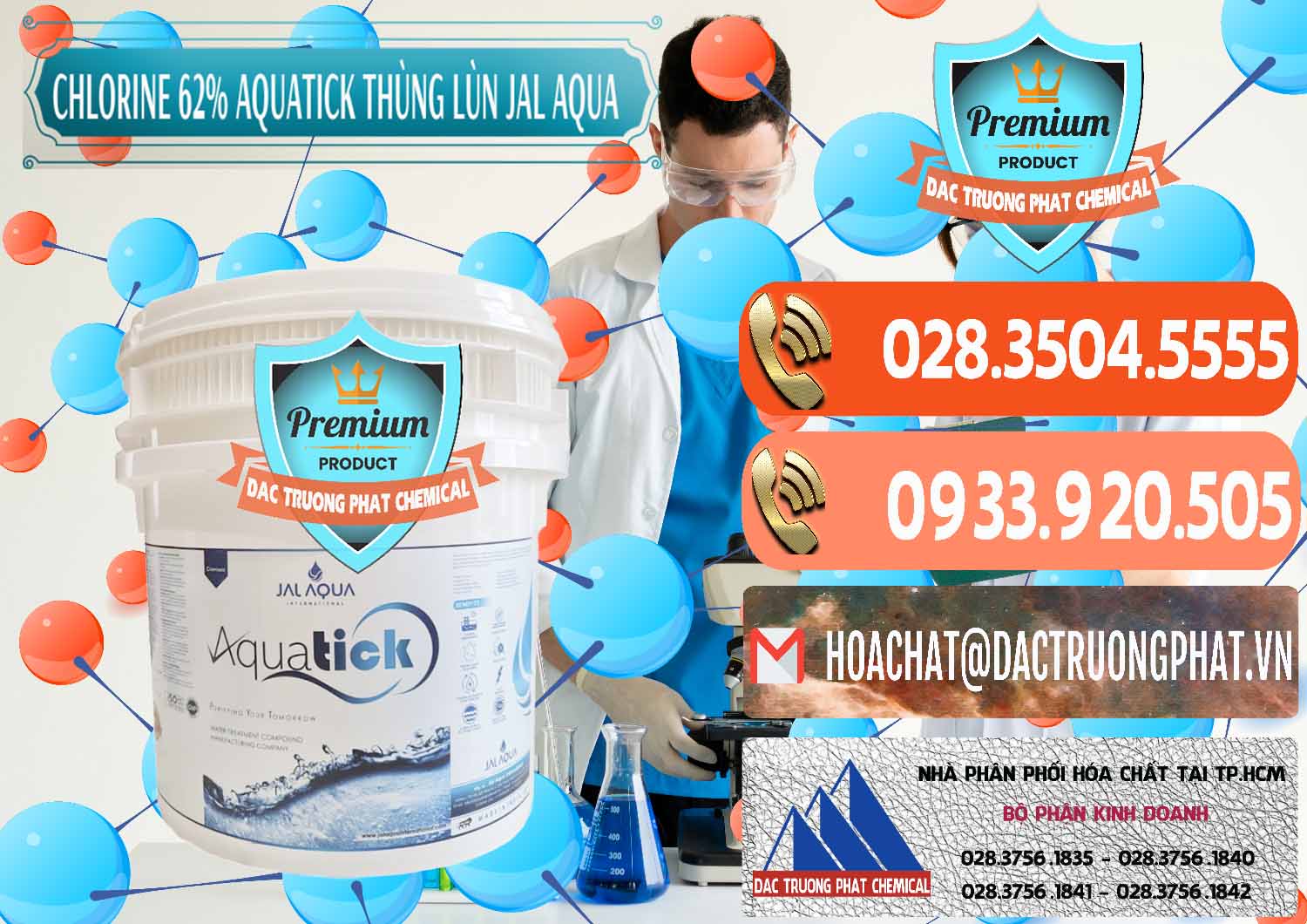 Cung ứng ( bán ) Chlorine – Clorin 62% Aquatick Thùng Lùn Jal Aqua Ấn Độ India - 0238 - Chuyên bán & cung cấp hóa chất tại TP.HCM - hoachatmientay.com