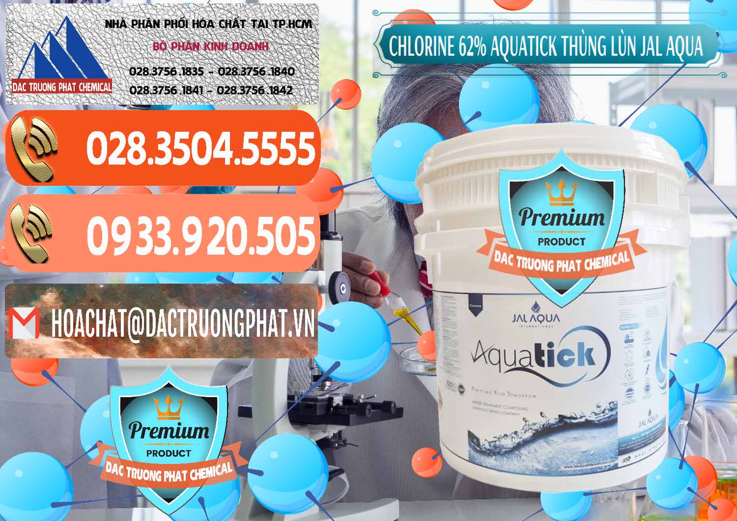 Công ty chuyên bán và cung ứng Chlorine – Clorin 62% Aquatick Thùng Lùn Jal Aqua Ấn Độ India - 0238 - Chuyên kinh doanh & phân phối hóa chất tại TP.HCM - hoachatmientay.com