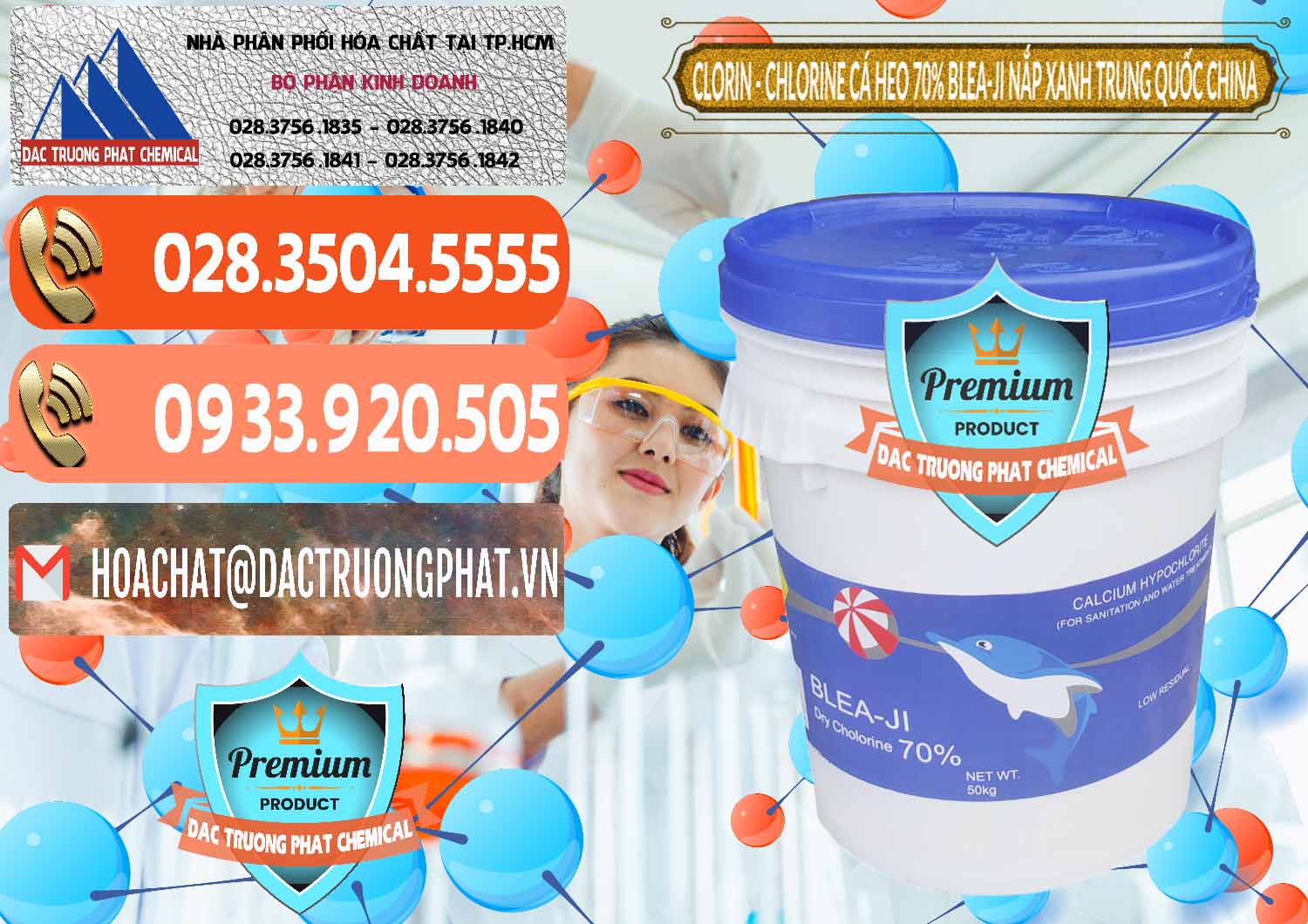 Chuyên bán và phân phối Clorin - Chlorine Cá Heo 70% Cá Heo Blea-Ji Thùng Tròn Nắp Xanh Trung Quốc China - 0208 - Nhà cung cấp & bán hóa chất tại TP.HCM - hoachatmientay.com