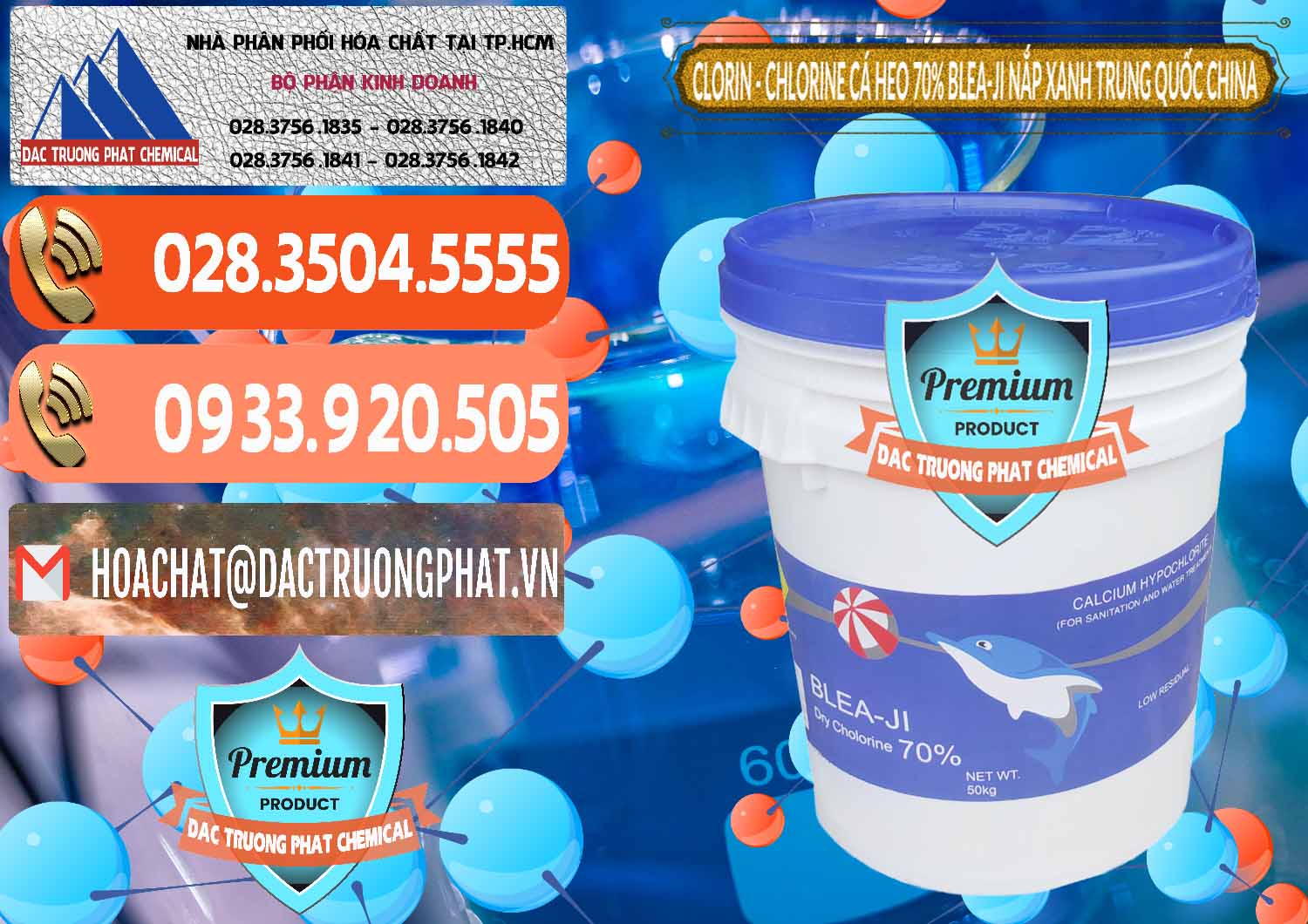 Chuyên cung ứng và bán Clorin - Chlorine Cá Heo 70% Cá Heo Blea-Ji Thùng Tròn Nắp Xanh Trung Quốc China - 0208 - Nơi phân phối - cung cấp hóa chất tại TP.HCM - hoachatmientay.com