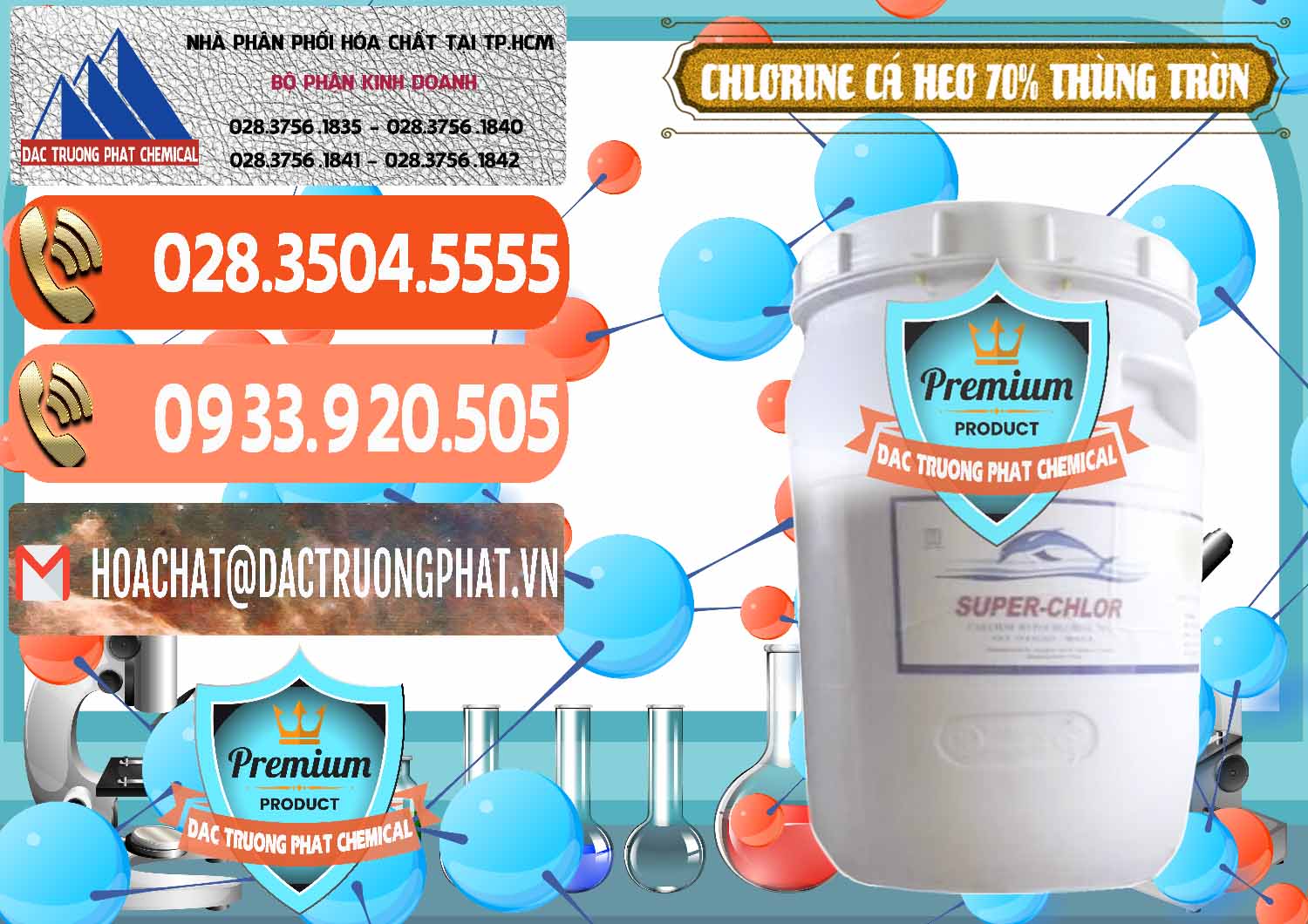 Công ty kinh doanh _ bán Clorin - Chlorine Cá Heo 70% Super Chlor Thùng Tròn Nắp Trắng Trung Quốc China - 0239 - Phân phối & kinh doanh hóa chất tại TP.HCM - hoachatmientay.com