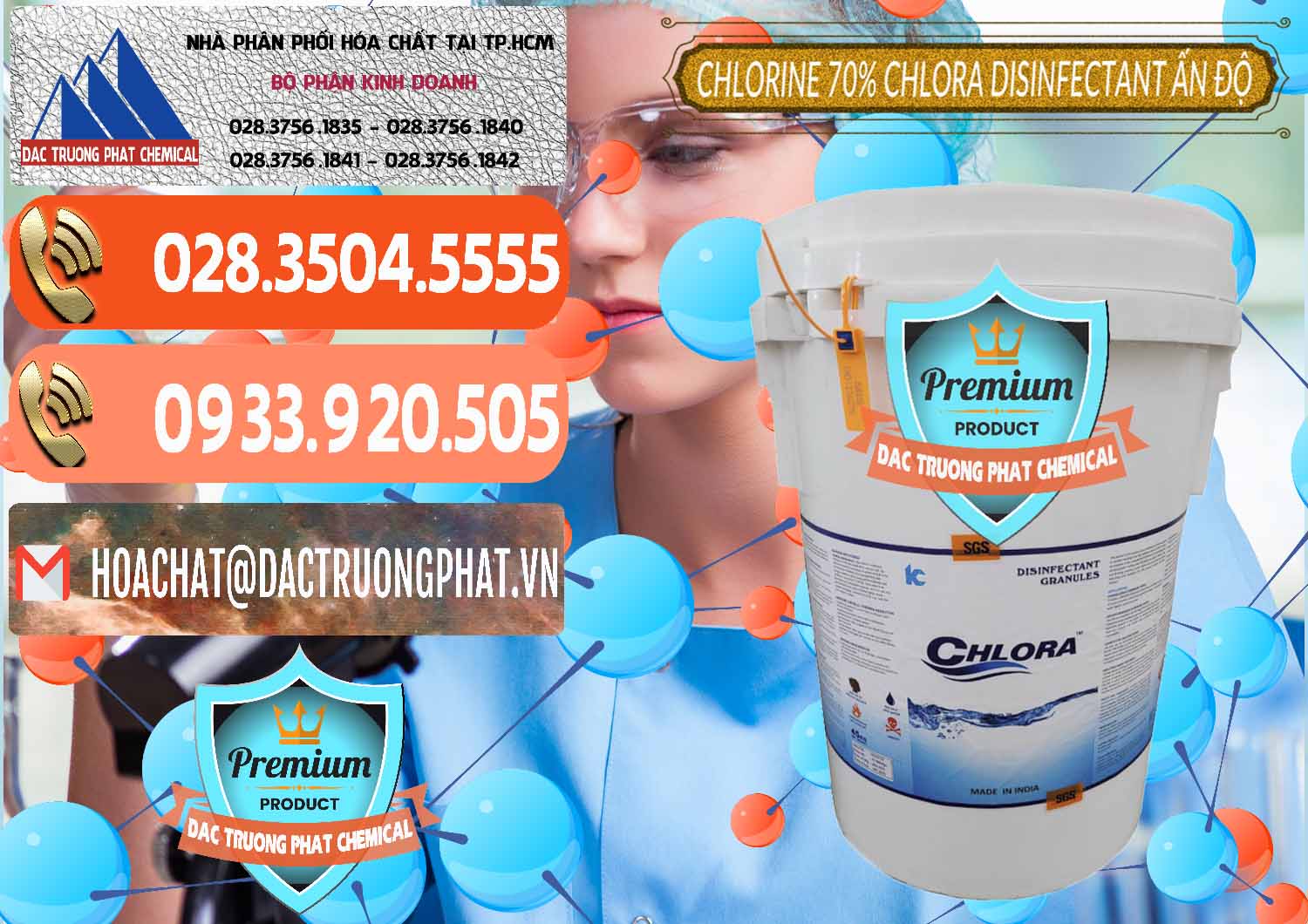 Nhập khẩu - bán Chlorine – Clorin 70% Chlora Disinfectant Ấn Độ India - 0213 - Đơn vị chuyên cung cấp & kinh doanh hóa chất tại TP.HCM - hoachatmientay.com