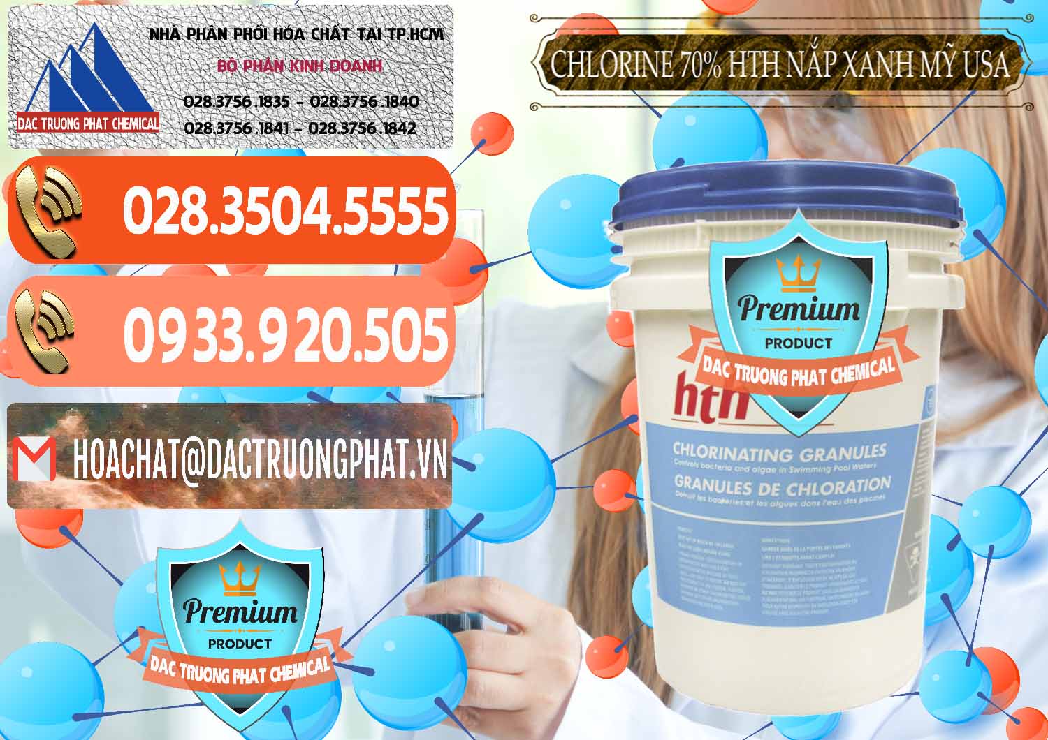 Chuyên phân phối và bán Clorin – Chlorine 70% HTH Nắp Xanh Mỹ Usa - 0245 - Phân phối & nhập khẩu hóa chất tại TP.HCM - hoachatmientay.com