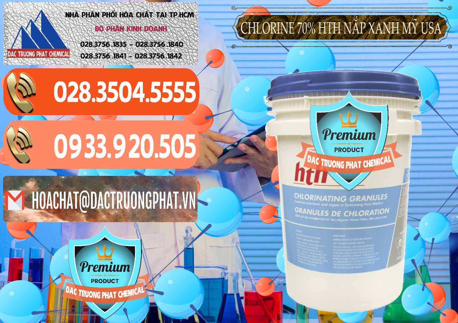 Kinh doanh và bán Clorin – Chlorine 70% HTH Nắp Xanh Mỹ Usa - 0245 - Cty chuyên cung cấp - nhập khẩu hóa chất tại TP.HCM - hoachatmientay.com