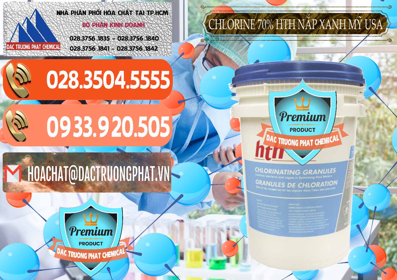Bán _ phân phối Clorin – Chlorine 70% HTH Nắp Xanh Mỹ Usa - 0245 - Cty chuyên bán & phân phối hóa chất tại TP.HCM - hoachatmientay.com