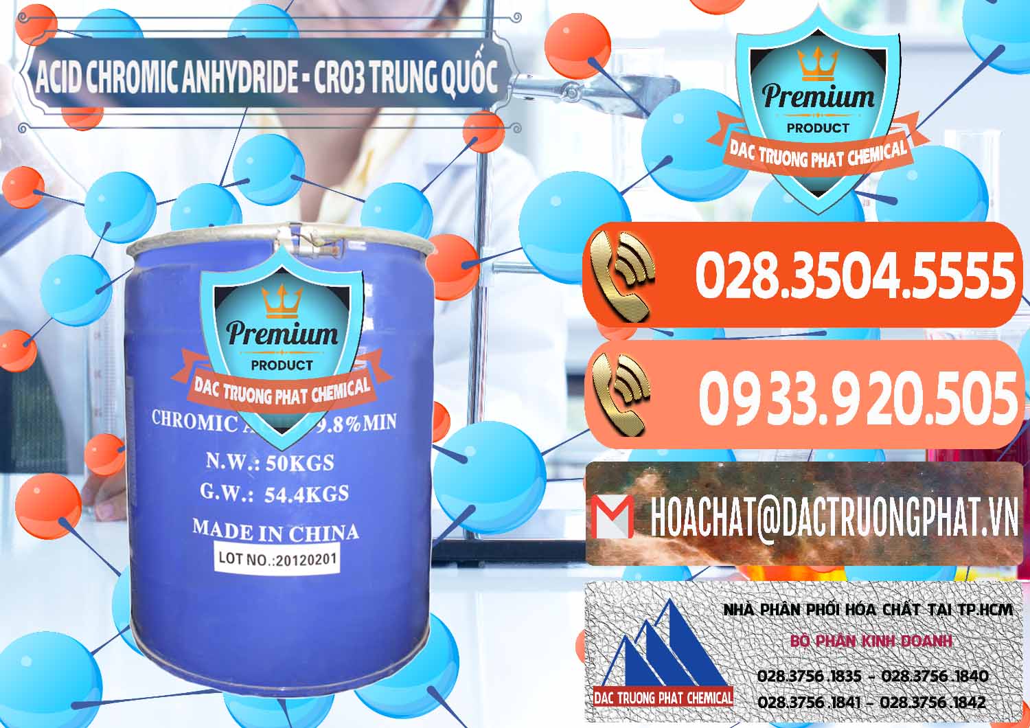 Kinh doanh và bán Acid Chromic Anhydride - Cromic CRO3 Trung Quốc China - 0007 - Nhà phân phối & bán hóa chất tại TP.HCM - hoachatmientay.com