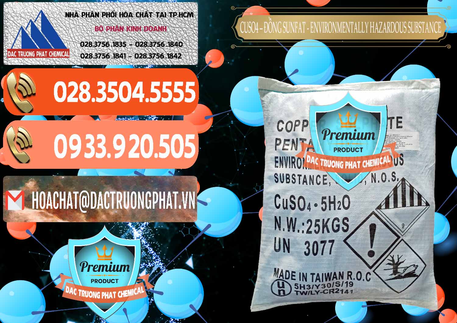 Chuyên nhập khẩu ( bán ) CuSO4 – Đồng Sunfat Đài Loan Taiwan - 0059 - Chuyên cung cấp & phân phối hóa chất tại TP.HCM - hoachatmientay.com