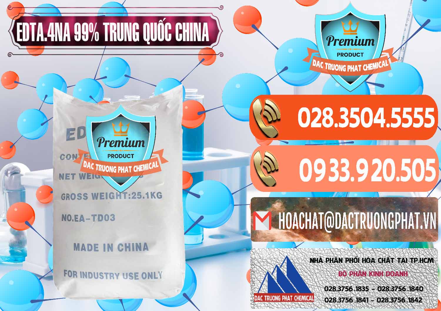 Nhập khẩu _ bán EDTA.4NA - EDTA Muối 99% Trung Quốc China - 0292 - Nơi chuyên phân phối ( cung ứng ) hóa chất tại TP.HCM - hoachatmientay.com
