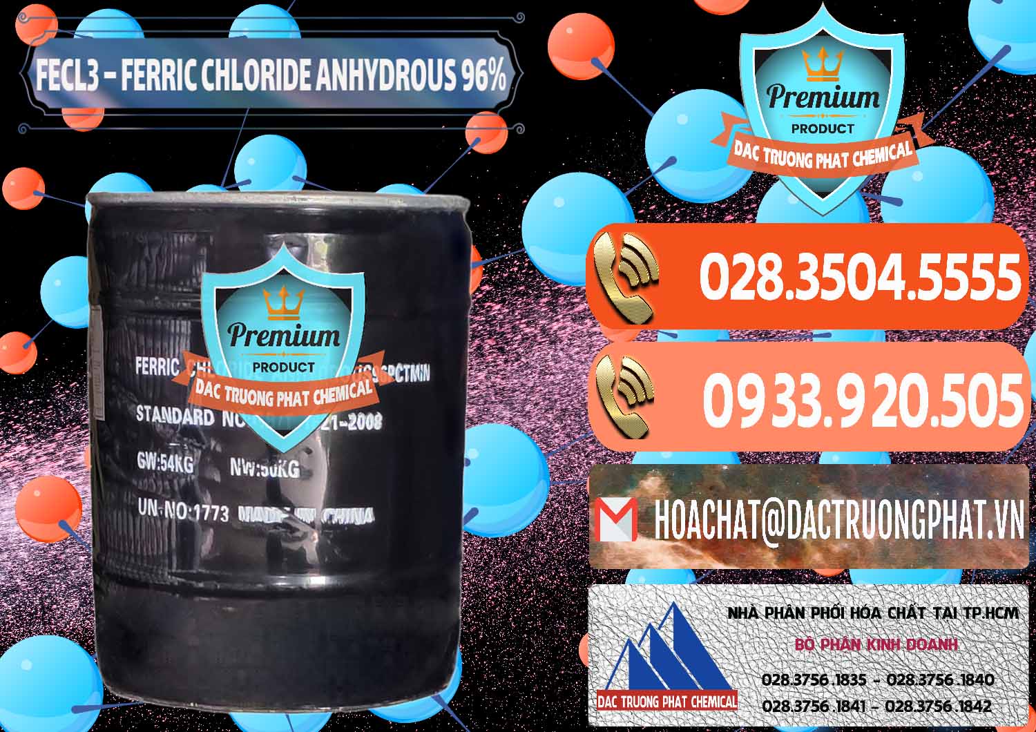 Chuyên cung cấp và bán FECL3 – Ferric Chloride Anhydrous 96% Trung Quốc China - 0065 - Nơi chuyên kinh doanh _ phân phối hóa chất tại TP.HCM - hoachatmientay.com