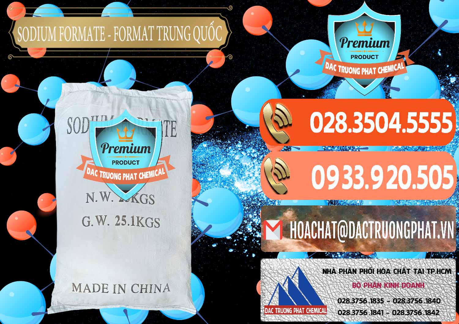 Nơi chuyên bán ( cung ứng ) Sodium Formate - Natri Format Trung Quốc China - 0142 - Cty kinh doanh - phân phối hóa chất tại TP.HCM - hoachatmientay.com