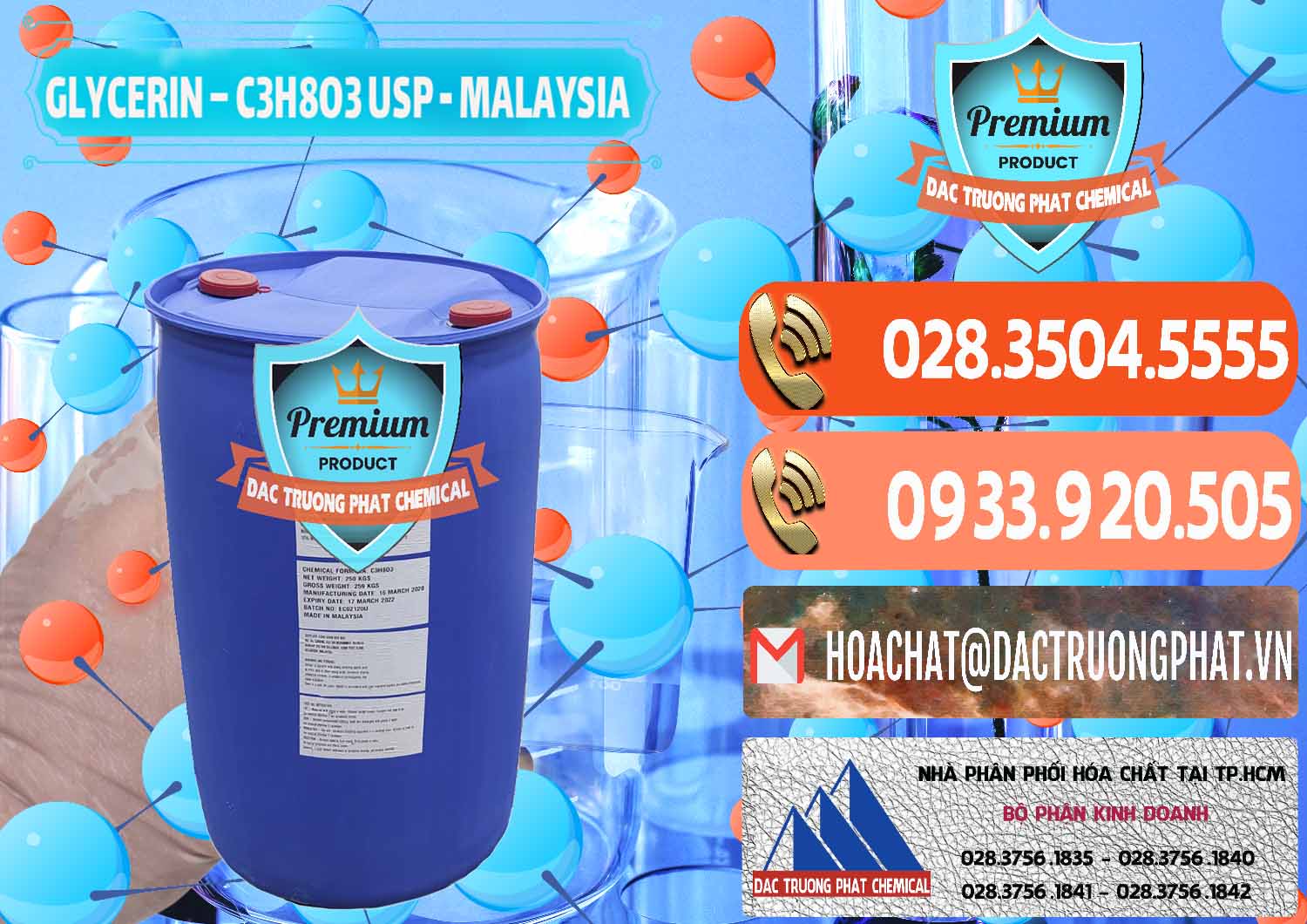 Chuyên cung ứng _ bán Glycerin – C3H8O3 USP Malaysia - 0233 - Nơi chuyên nhập khẩu _ phân phối hóa chất tại TP.HCM - hoachatmientay.com