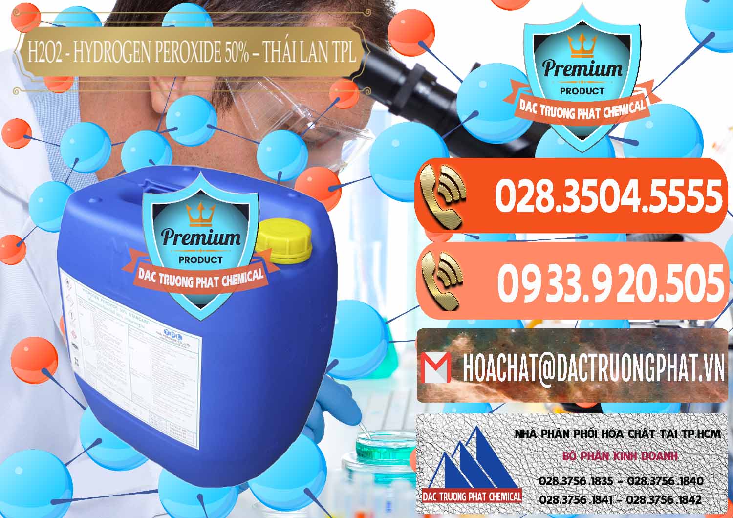 Nơi cung cấp > bán hóa chất Nước Hydrogen Dioxide © Hydrogen Peroxide 50% TPL Thái Lan Thailand Bán & cung ứng H2O2 - Hydrogen Peroxide 50% Thái Lan TPL - 0076 - Nơi chuyên nhập khẩu _ phân phối hóa chất tại TP.HCM - hoachatmientay.com