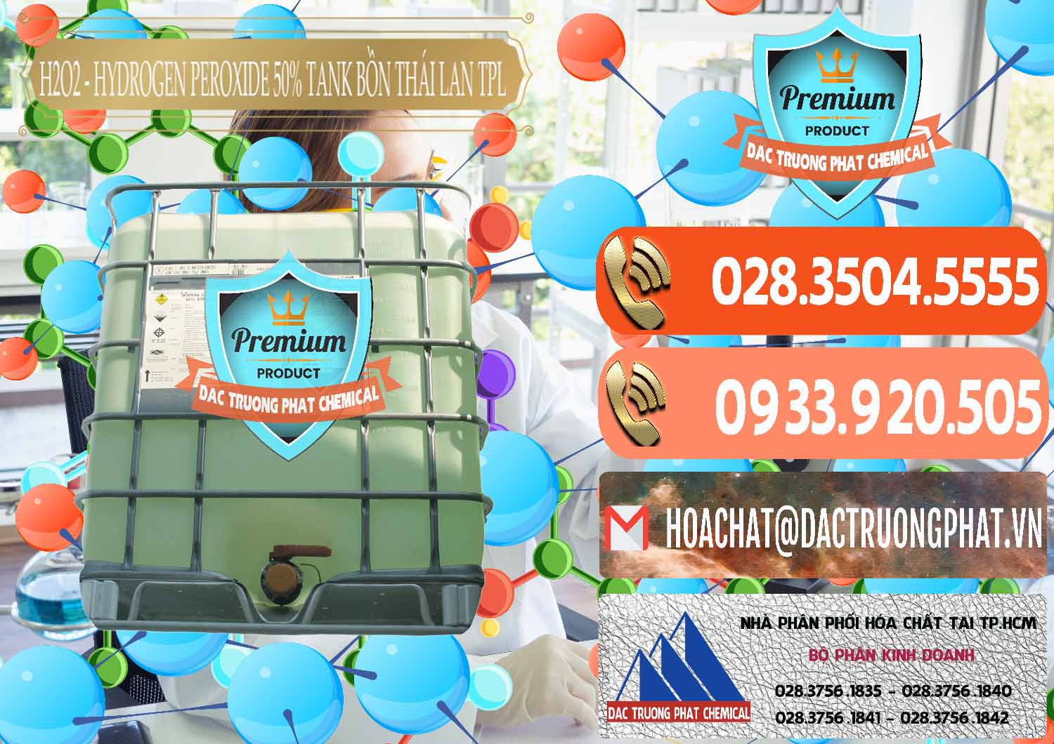 Nơi bán * thương mại Hydrogen Peroxide \ Nước Oxy H2O2 50% Tank IBC Bồn Thái Lan TPL tại Trà Vinh Công ty bán và cung cấp H2O2 - Hydrogen Peroxide 50% Tank IBC Bồn Thái Lan TPL - 0073 - Đơn vị phân phối và cung cấp hóa chất tại TP.HCM - hoachatmientay.com
