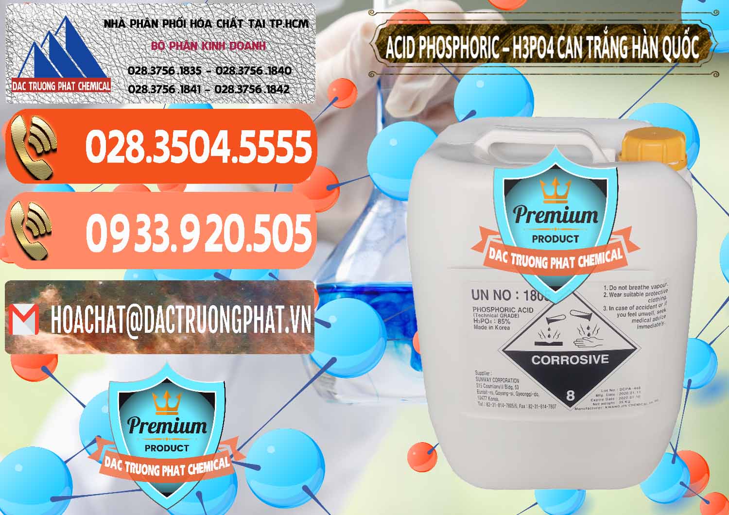 Phân phối và bán Acid Phosphoric - Axit Phosphoric H3PO4 Can Trắng Hàn Quốc Korea - 0017 - Chuyên cung cấp và bán hóa chất tại TP.HCM - hoachatmientay.com