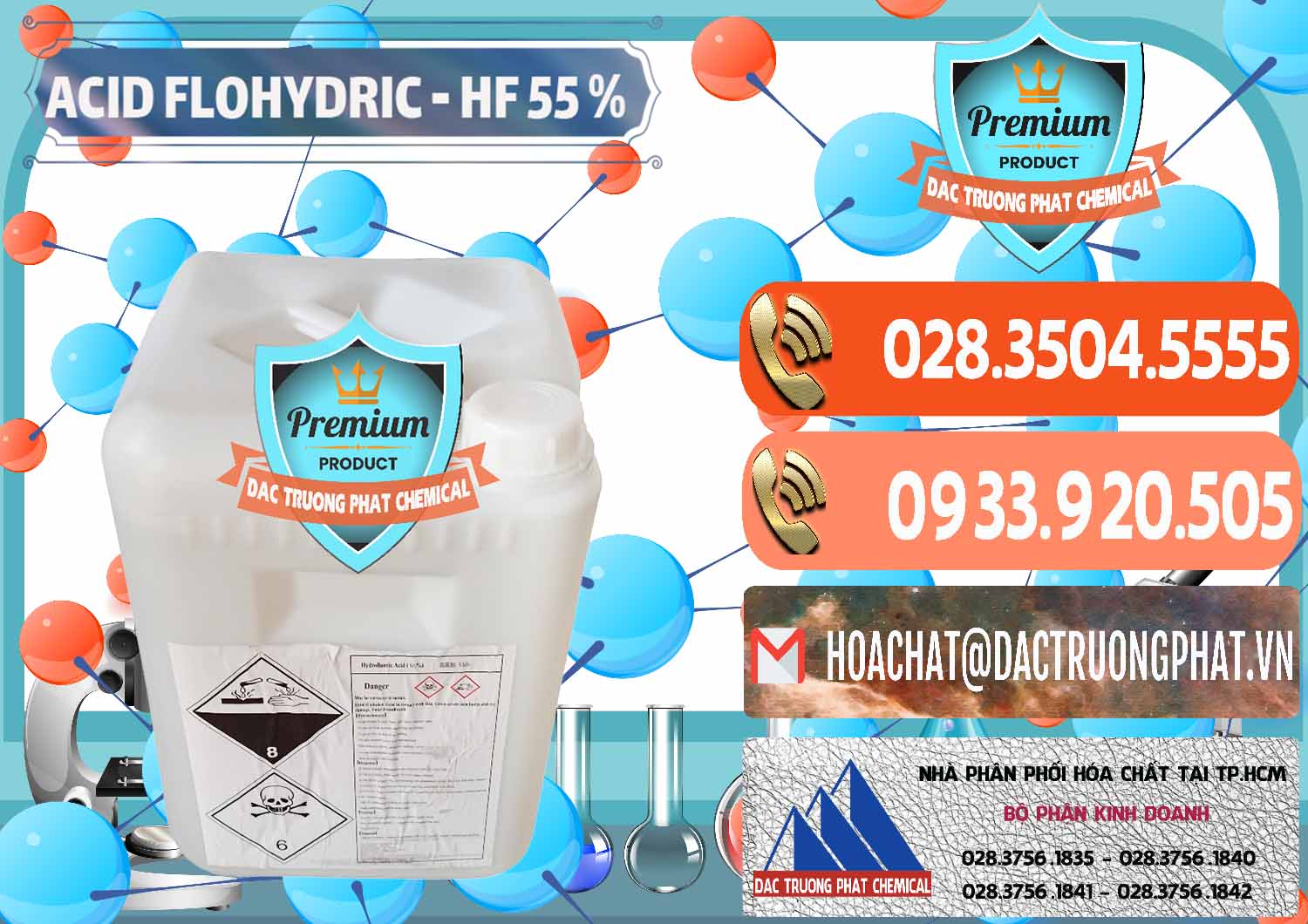 Bán - cung ứng Axit HF - Acid HF 55% Can Trắng Trung Quốc China - 0079 - Đơn vị chuyên phân phối và nhập khẩu hóa chất tại TP.HCM - hoachatmientay.com