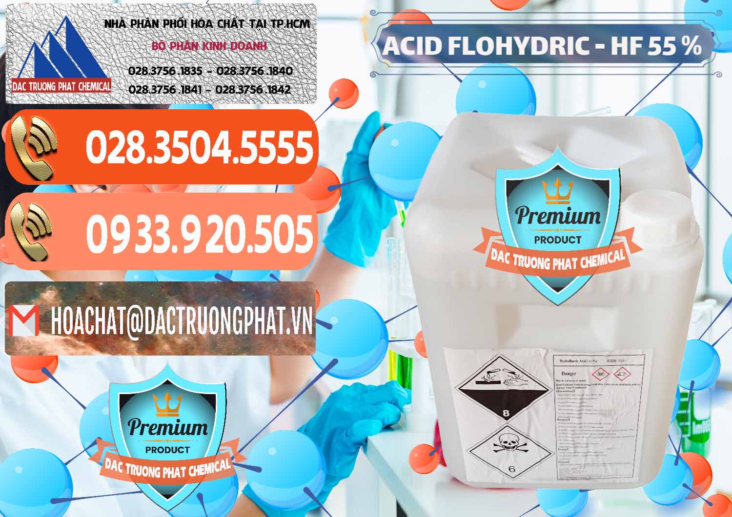 Nhà phân phối _ bán Axit HF - Acid HF 55% Can Trắng Trung Quốc China - 0079 - Công ty phân phối ( nhập khẩu ) hóa chất tại TP.HCM - hoachatmientay.com