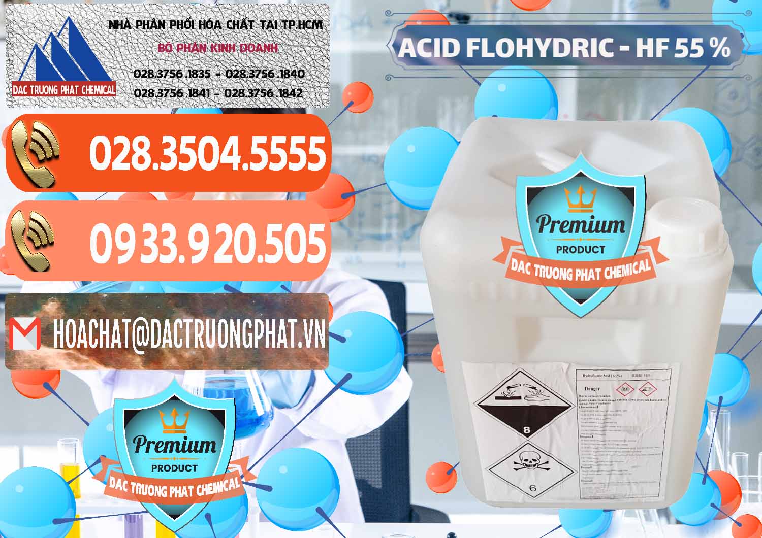 Cty chuyên cung ứng và bán Axit HF - Acid HF 55% Can Trắng Trung Quốc China - 0079 - Nhà phân phối & cung cấp hóa chất tại TP.HCM - hoachatmientay.com