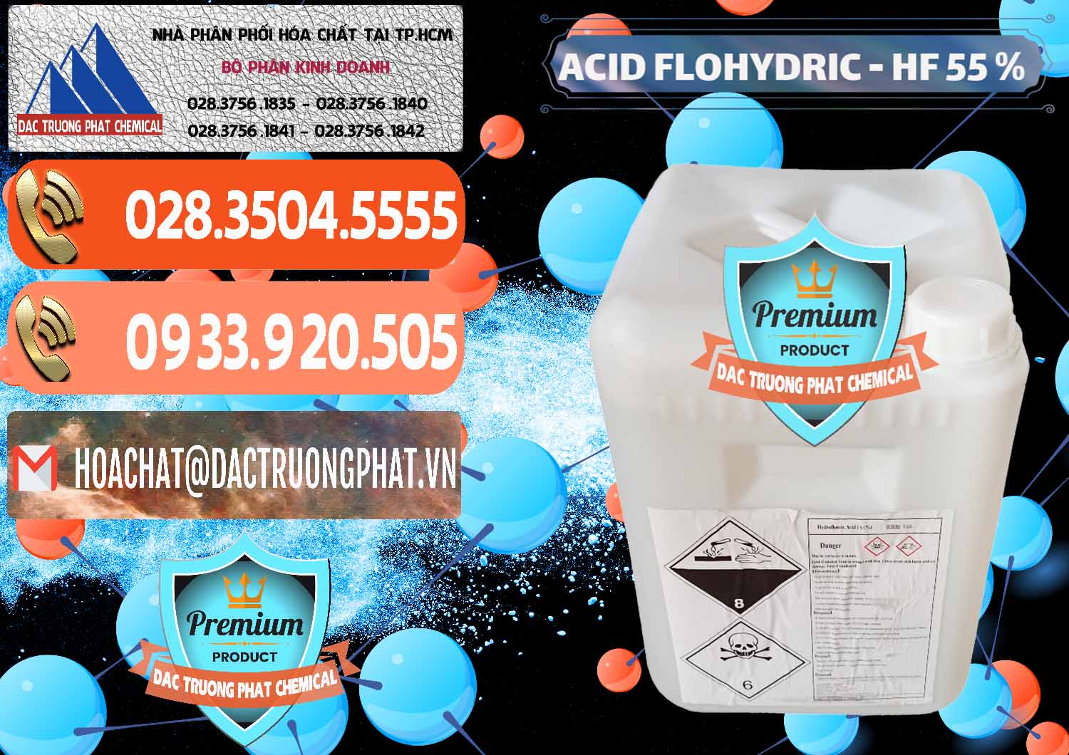 Nơi chuyên bán ( phân phối ) Axit HF - Acid HF 55% Can Trắng Trung Quốc China - 0079 - Chuyên phân phối & cung cấp hóa chất tại TP.HCM - hoachatmientay.com