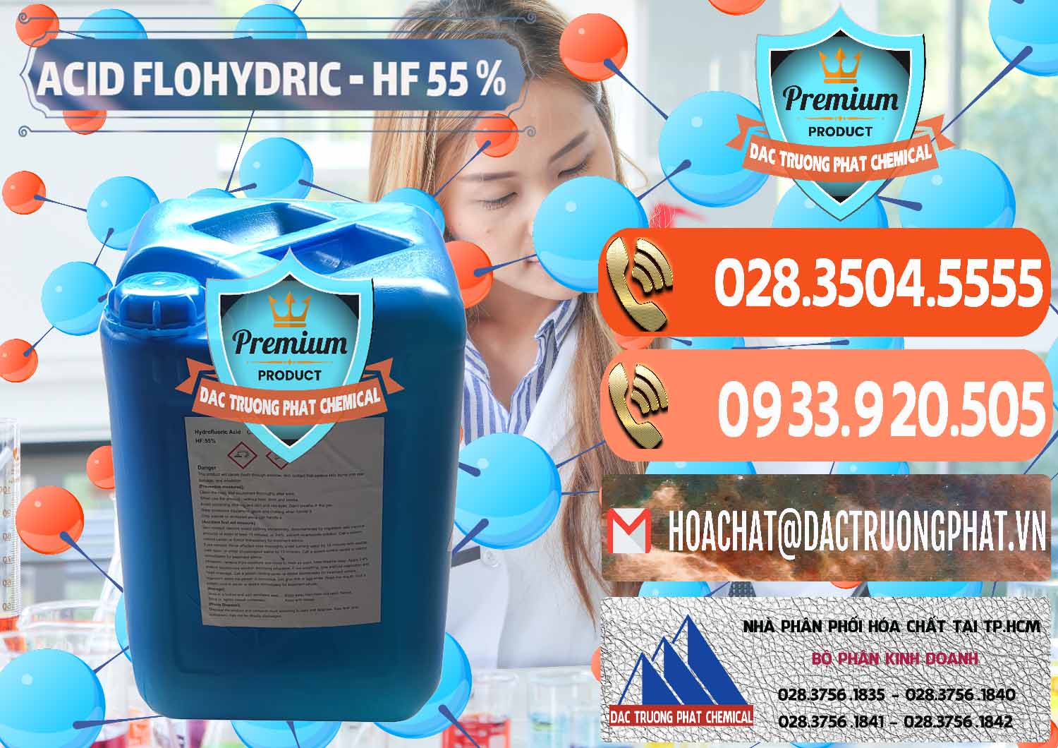 Nơi chuyên phân phối - bán Axit HF - Acid HF 55% Can Xanh Trung Quốc China - 0080 - Đơn vị chuyên phân phối _ bán hóa chất tại TP.HCM - hoachatmientay.com