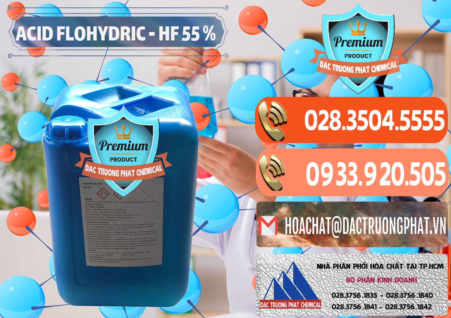 Cty cung cấp _ bán Axit HF - Acid HF 55% Can Xanh Trung Quốc China - 0080 - Nơi cung cấp & phân phối hóa chất tại TP.HCM - hoachatmientay.com