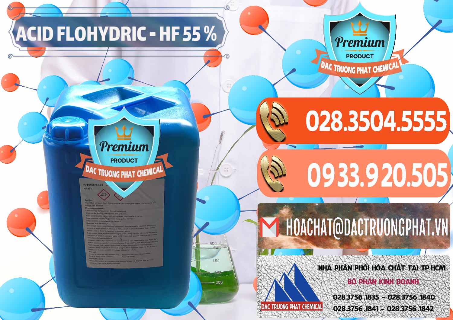 Nơi cung ứng và bán Axit HF - Acid HF 55% Can Xanh Trung Quốc China - 0080 - Cty chuyên phân phối và kinh doanh hóa chất tại TP.HCM - hoachatmientay.com